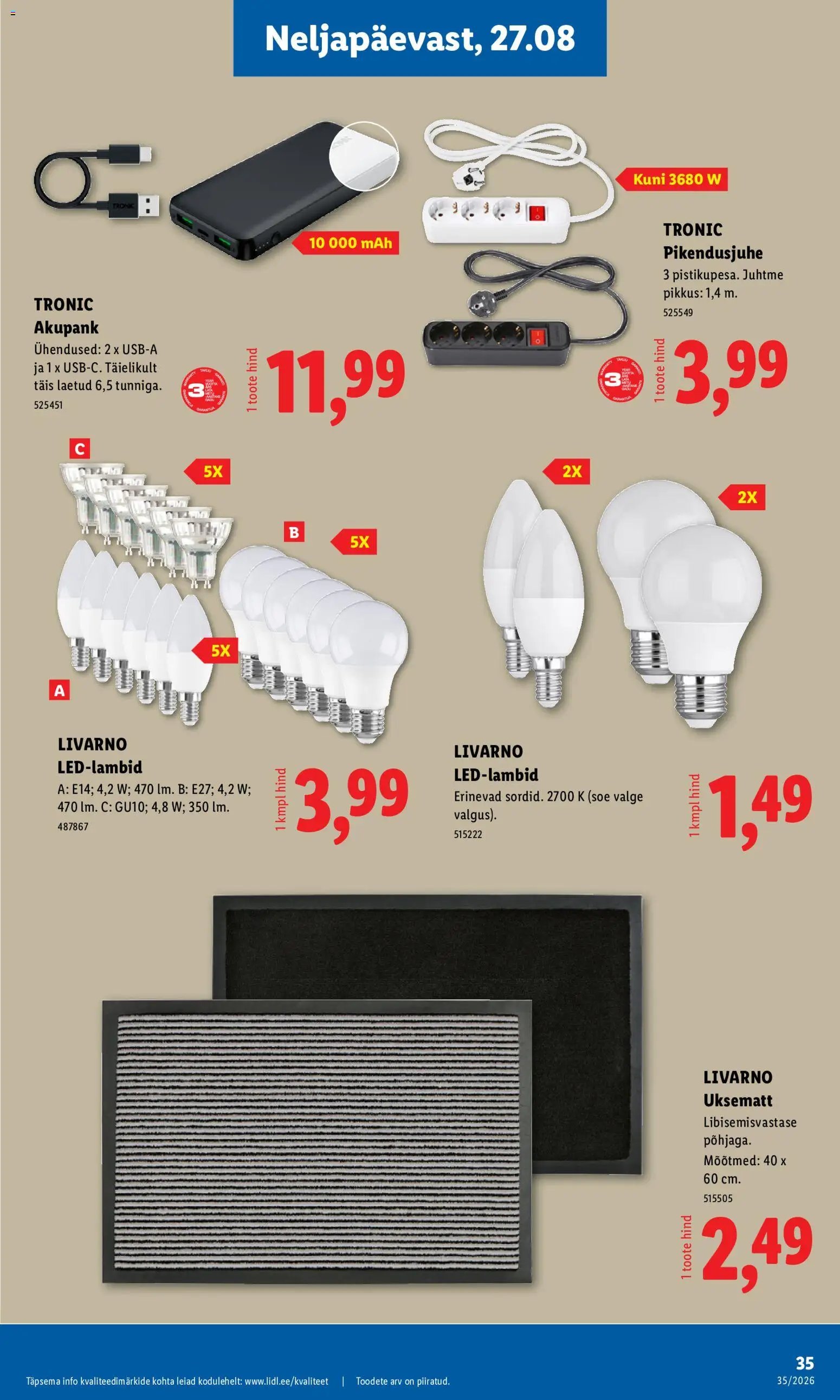 Lidl Tööstuskaupade pakkumised