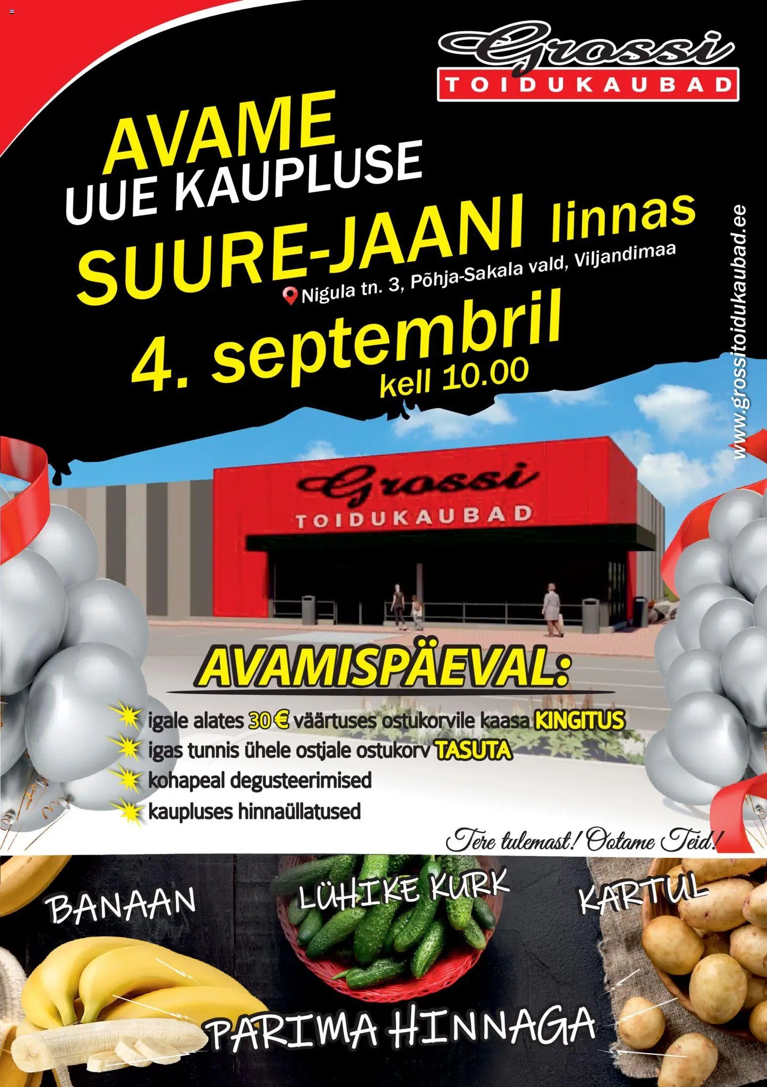 Grossi Toidukaubad Avamispakkumised Suure-Jaani