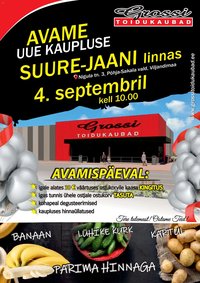 Grossi Toidukaubad Avamispakkumised Suure-Jaani