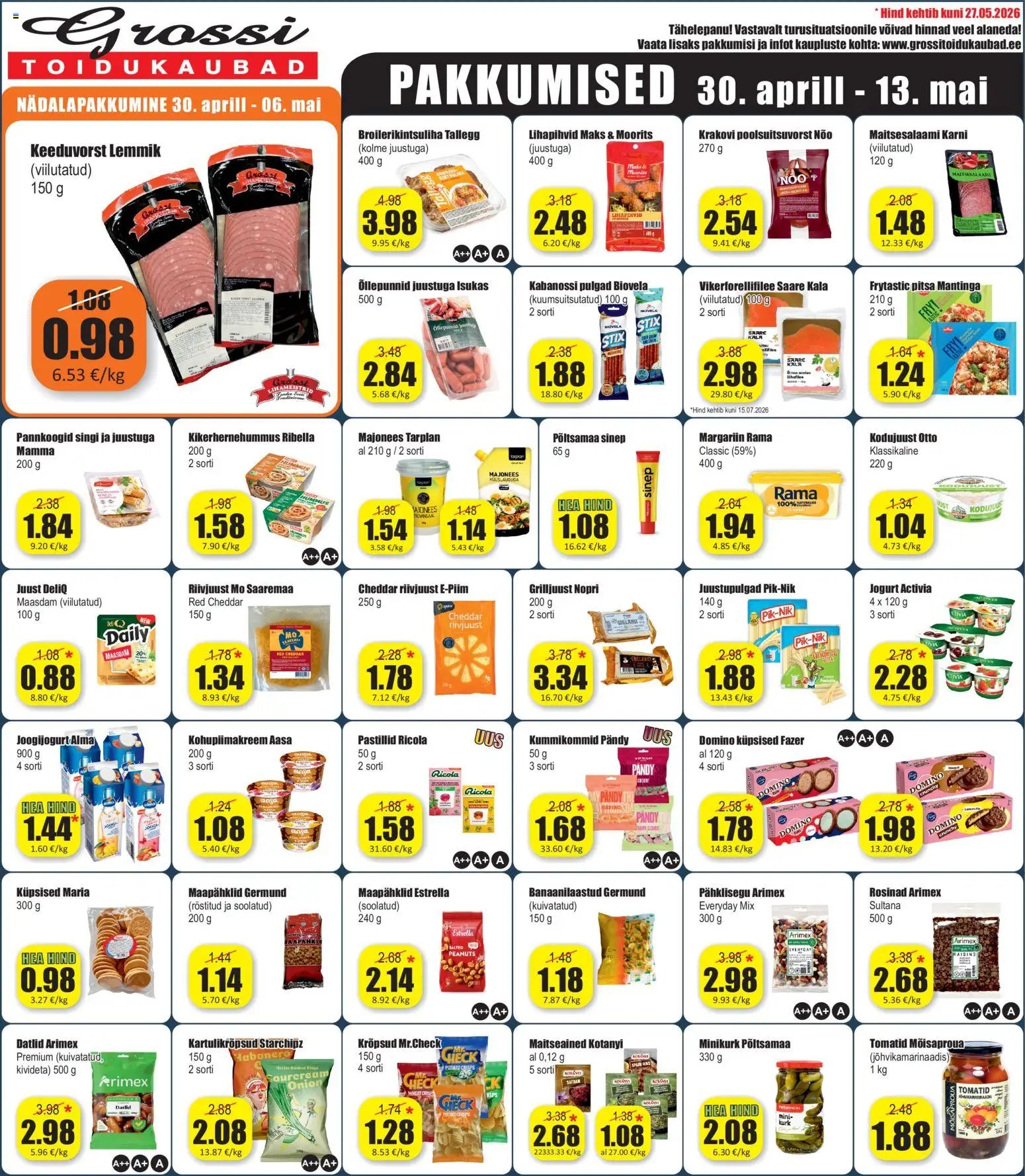 Grossi Toidukaubad Pakkumised