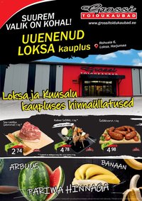 Grossi Toidukaubad Eripakkumised Loksa ja Kuusalu