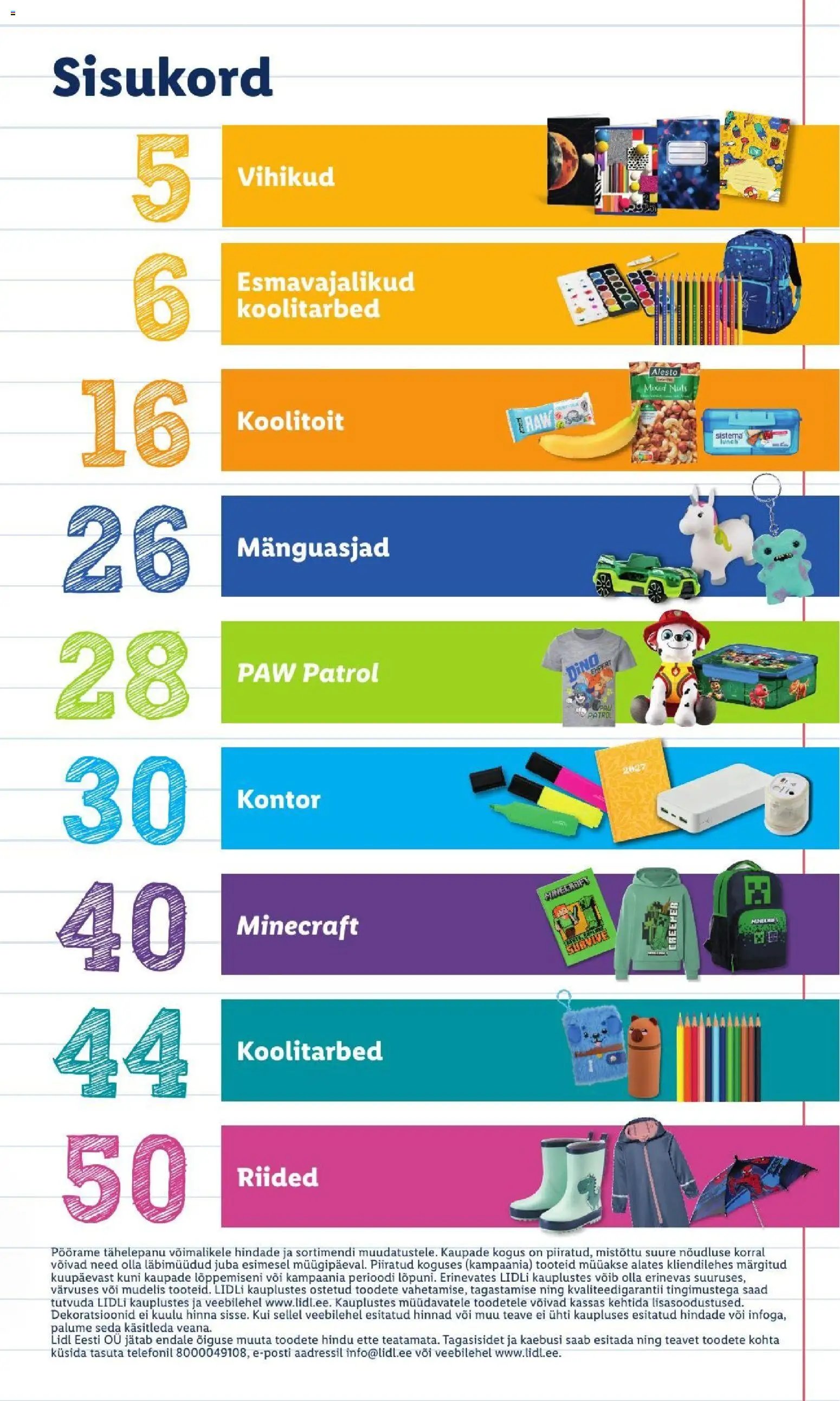 Lidl Koolitarvete kataloog 2026