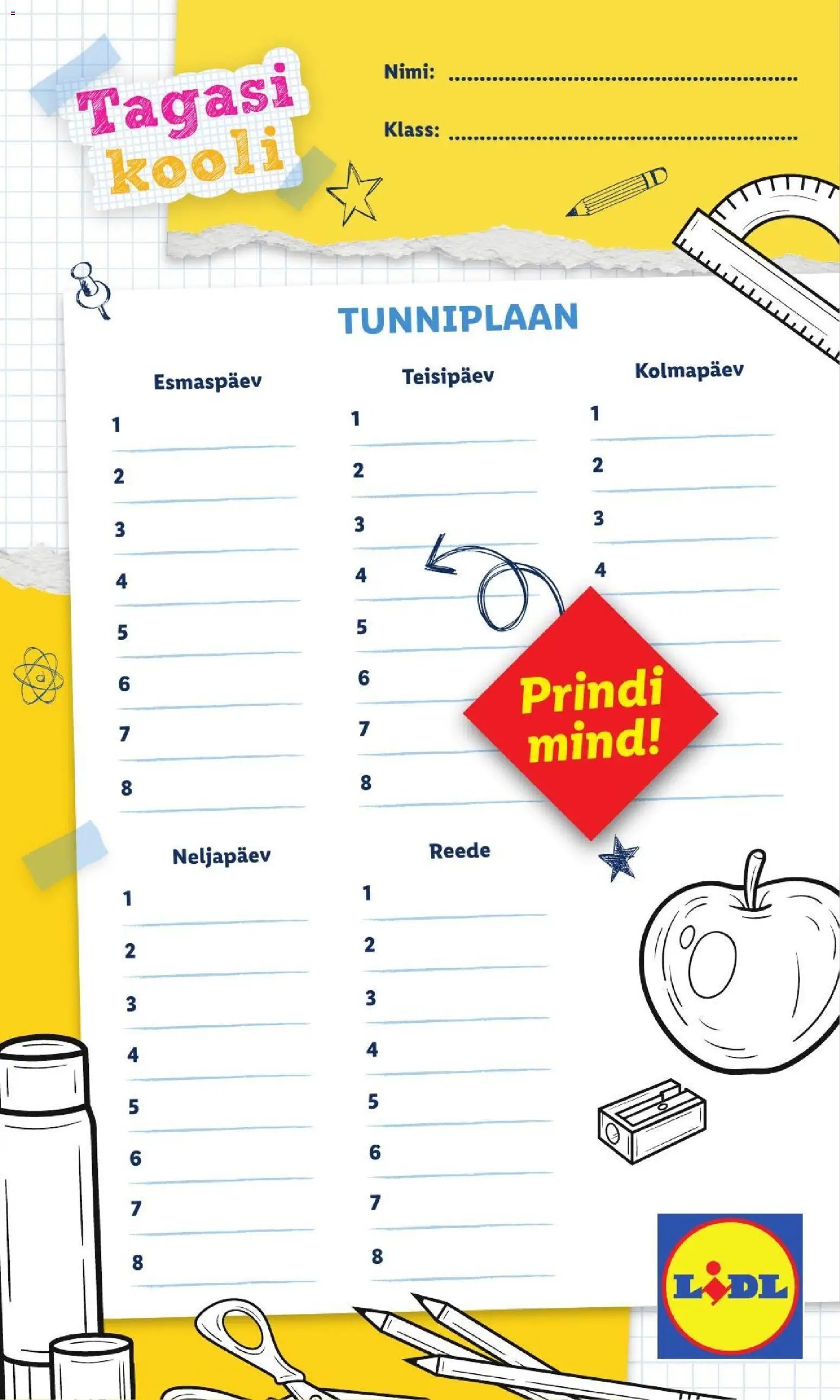 Lidl Koolitarvete kataloog 2026