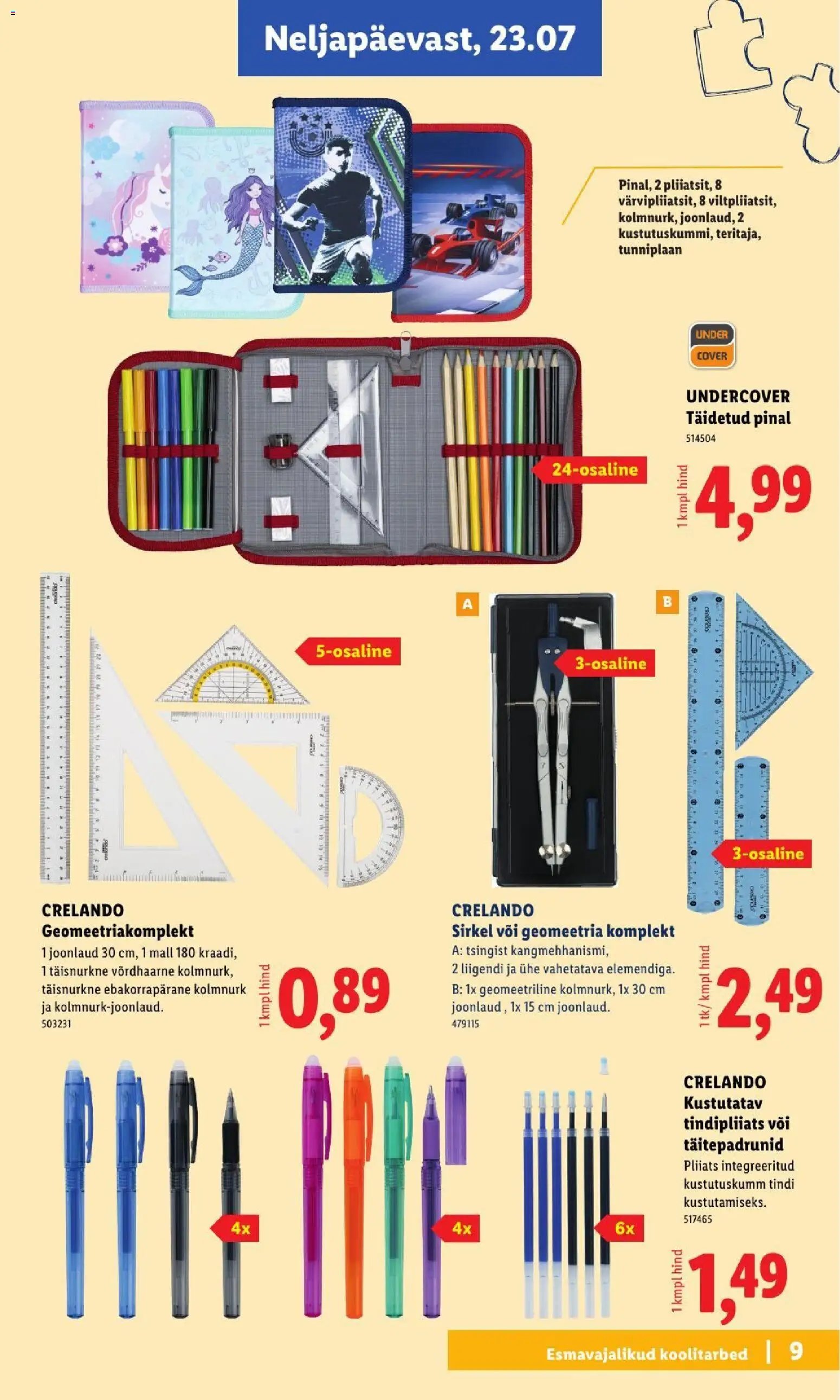 Lidl Koolitarvete kataloog 2026