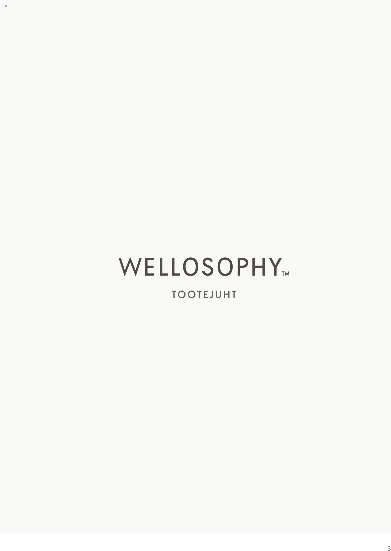 Oriflame Wellosophy tootejuht