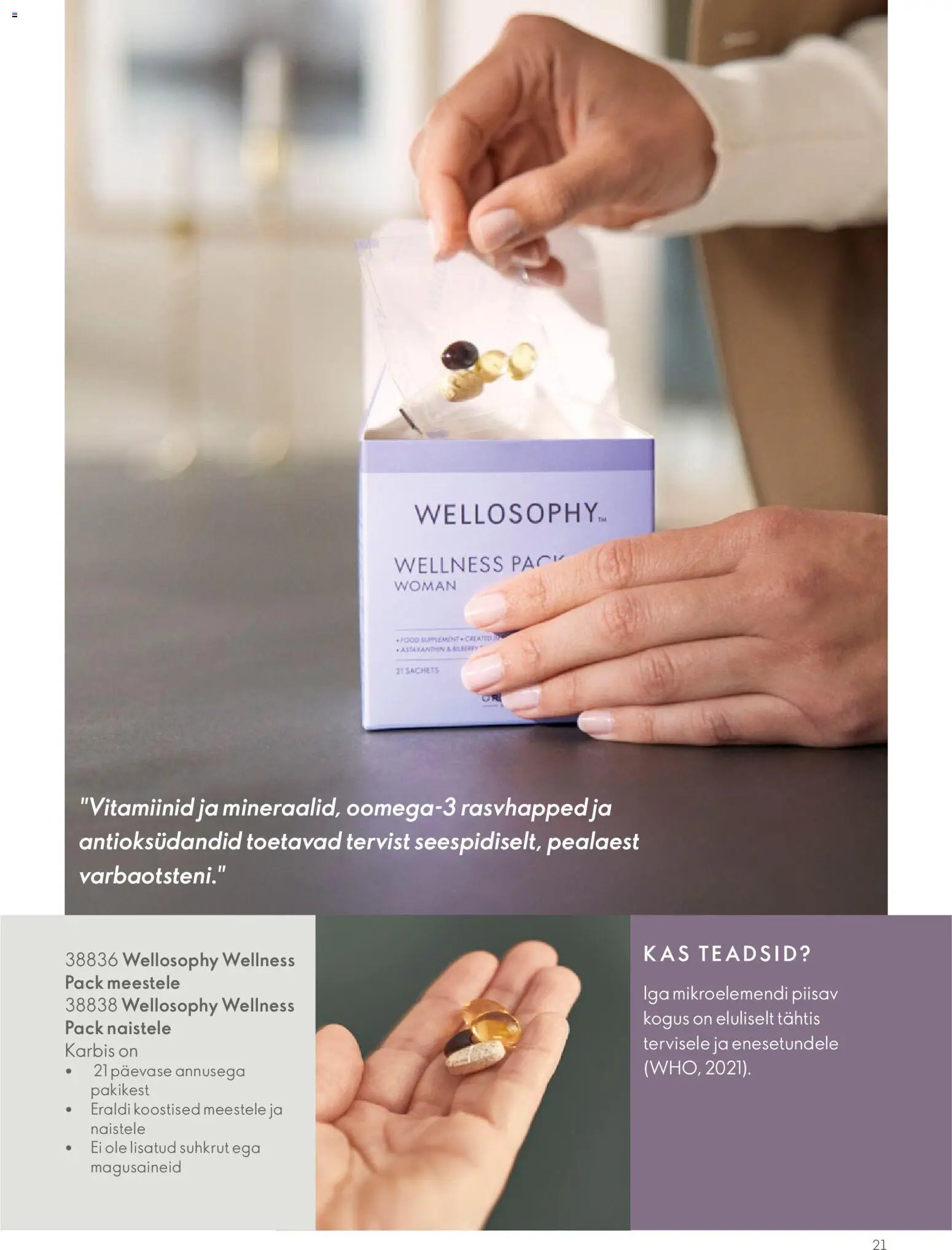 Oriflame Wellosophy tootejuht