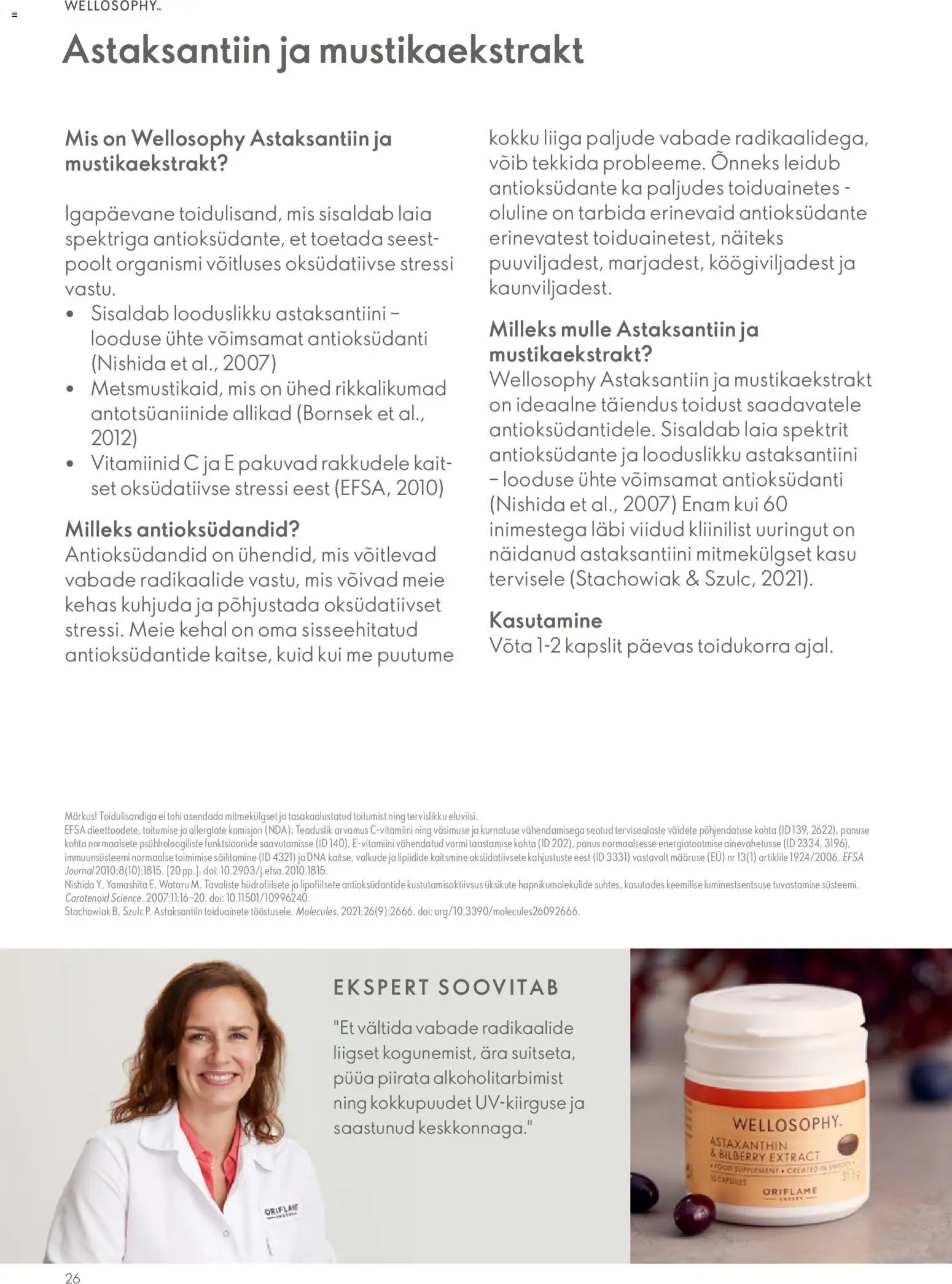 Oriflame Wellosophy tootejuht