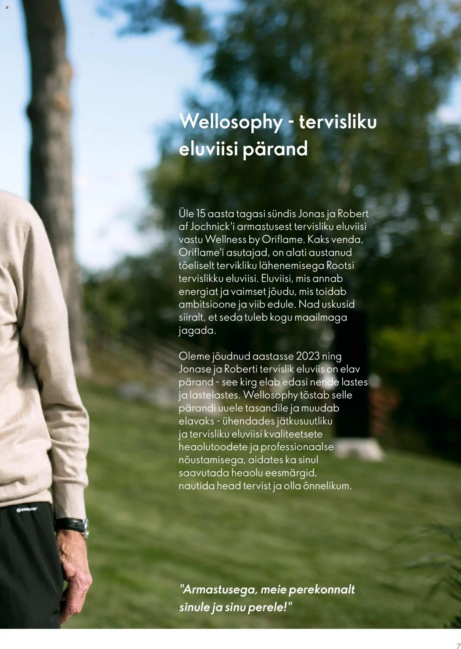 Oriflame Wellosophy tootejuht