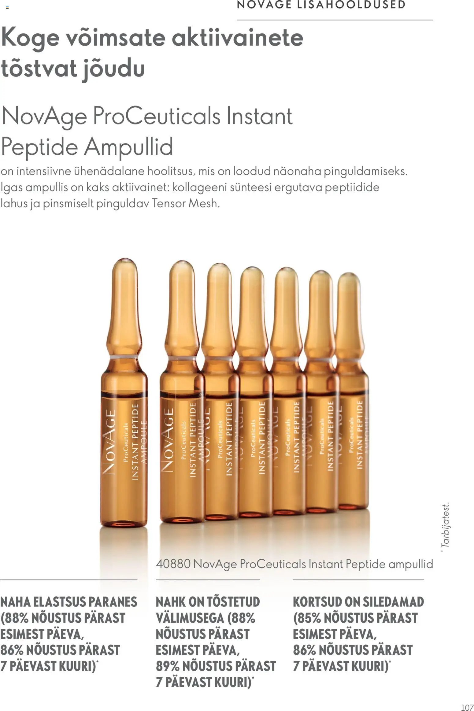 Oriflame Novage+ tootejuht