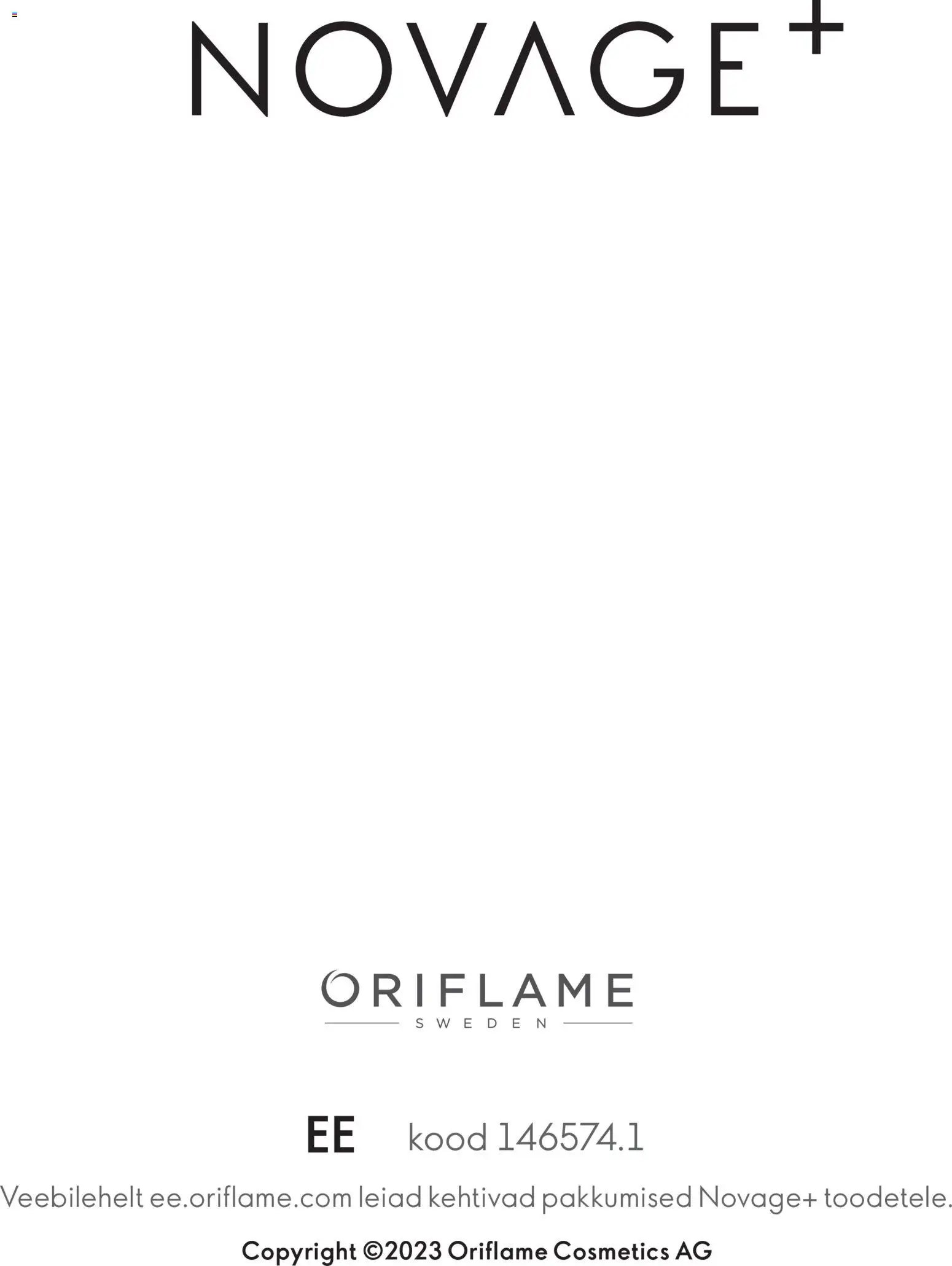 Oriflame Novage+ tootejuht