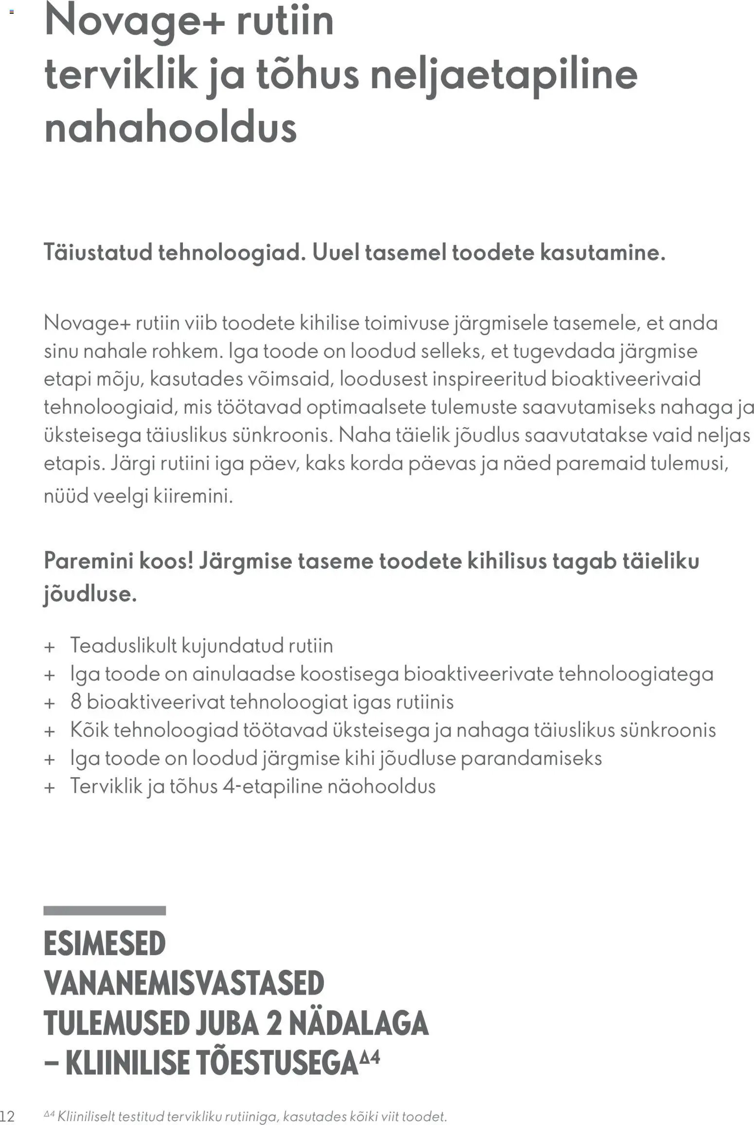 Oriflame Novage+ tootejuht