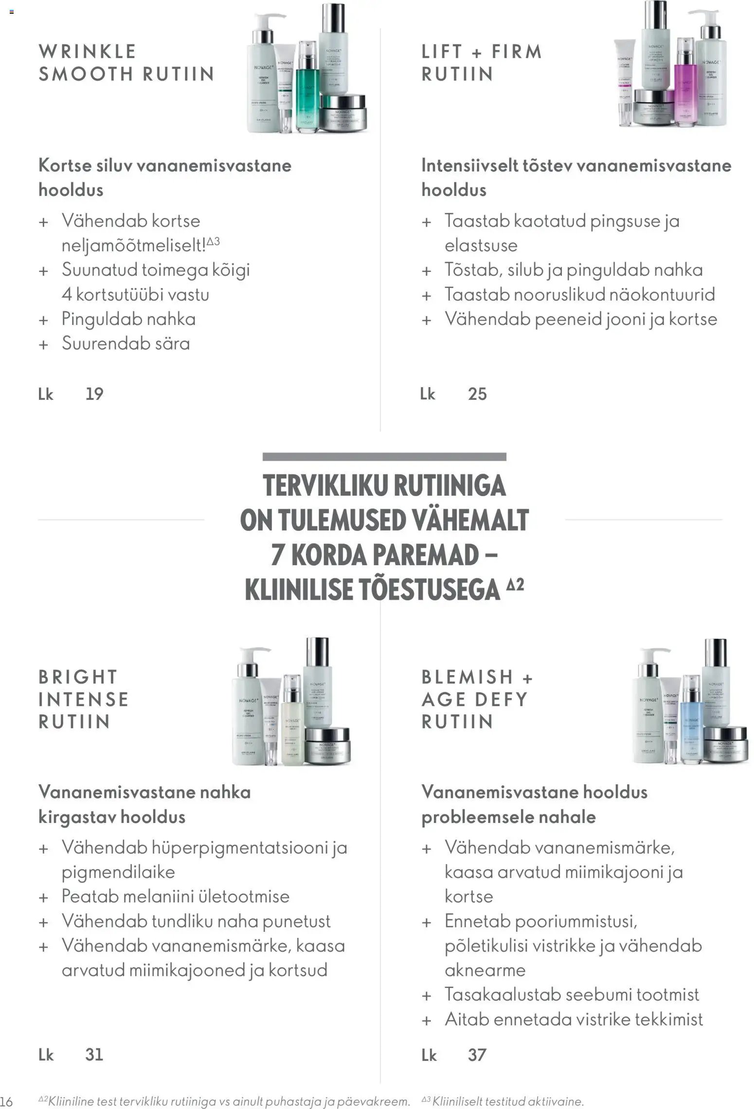 Oriflame Novage+ tootejuht