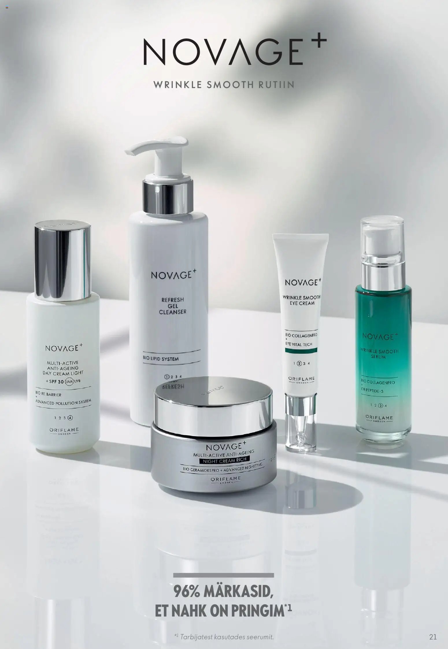 Oriflame Novage+ tootejuht