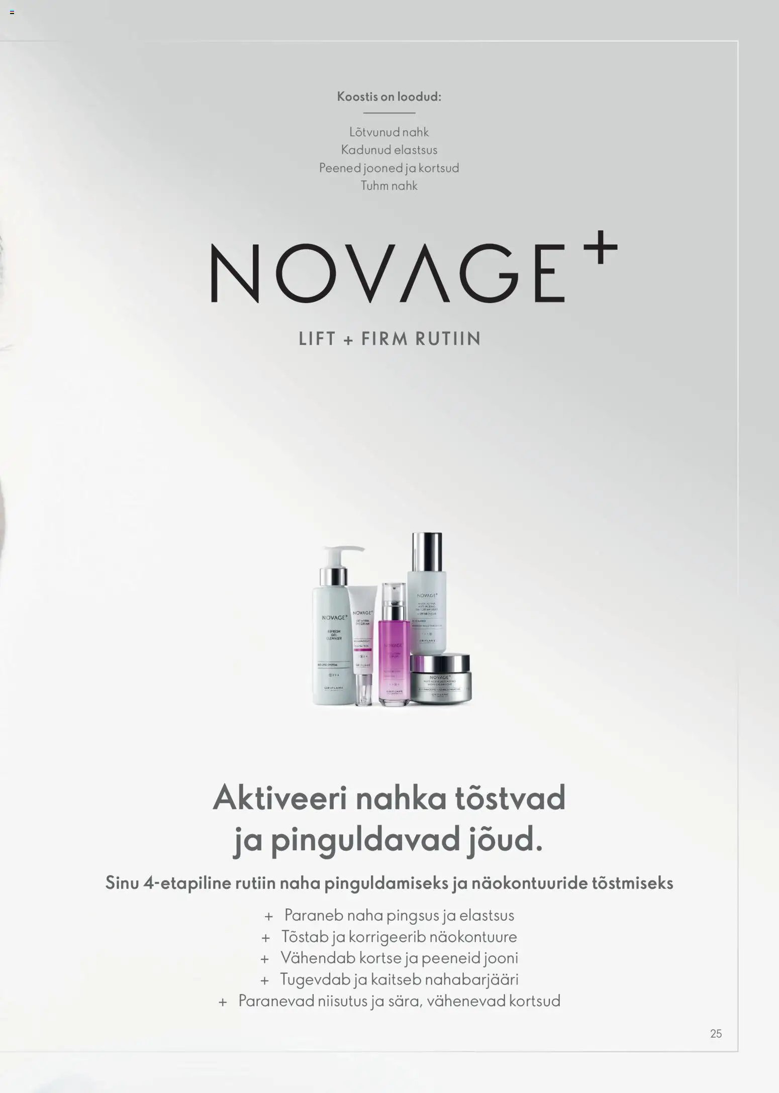 Oriflame Novage+ tootejuht