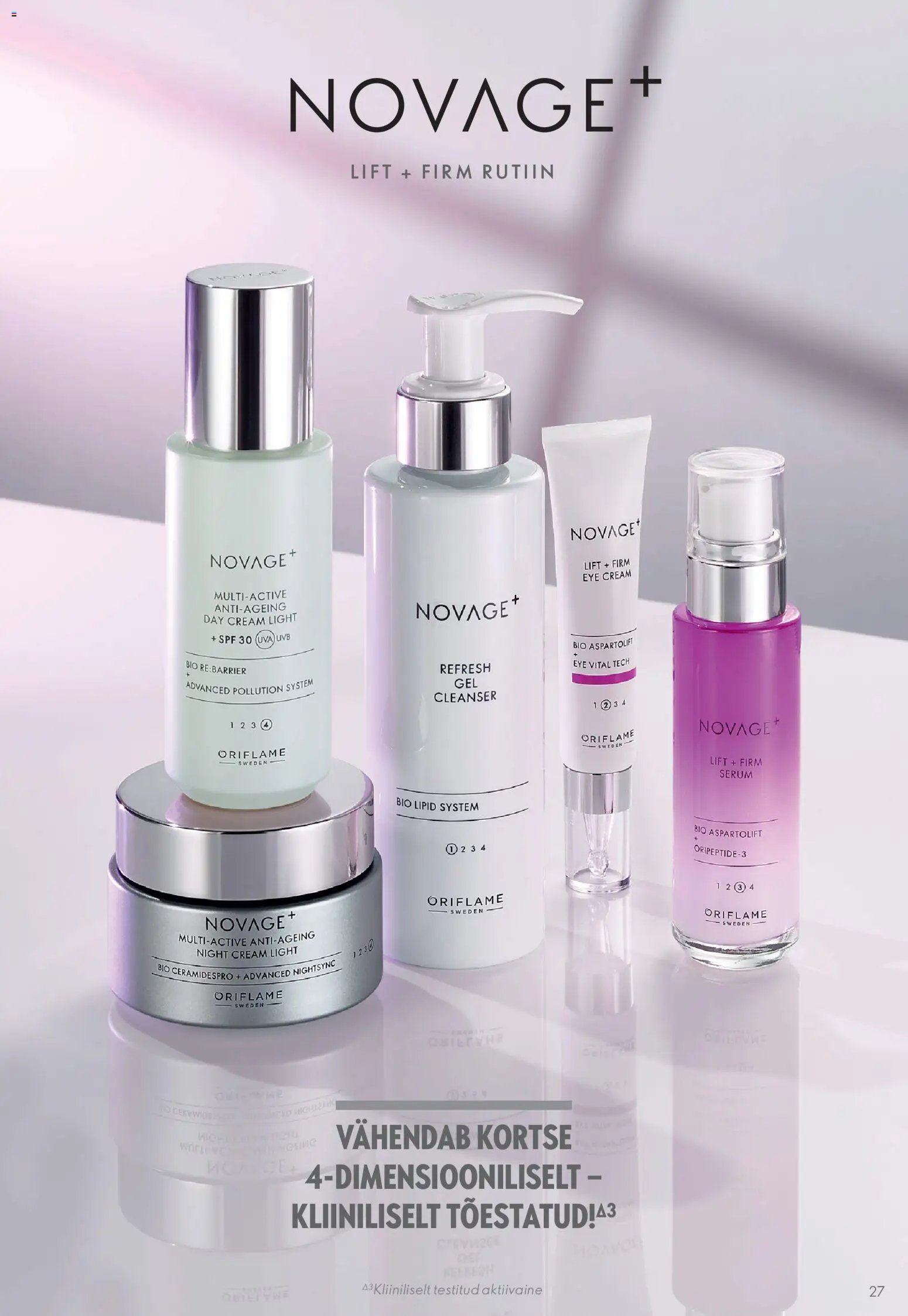 Oriflame Novage+ tootejuht