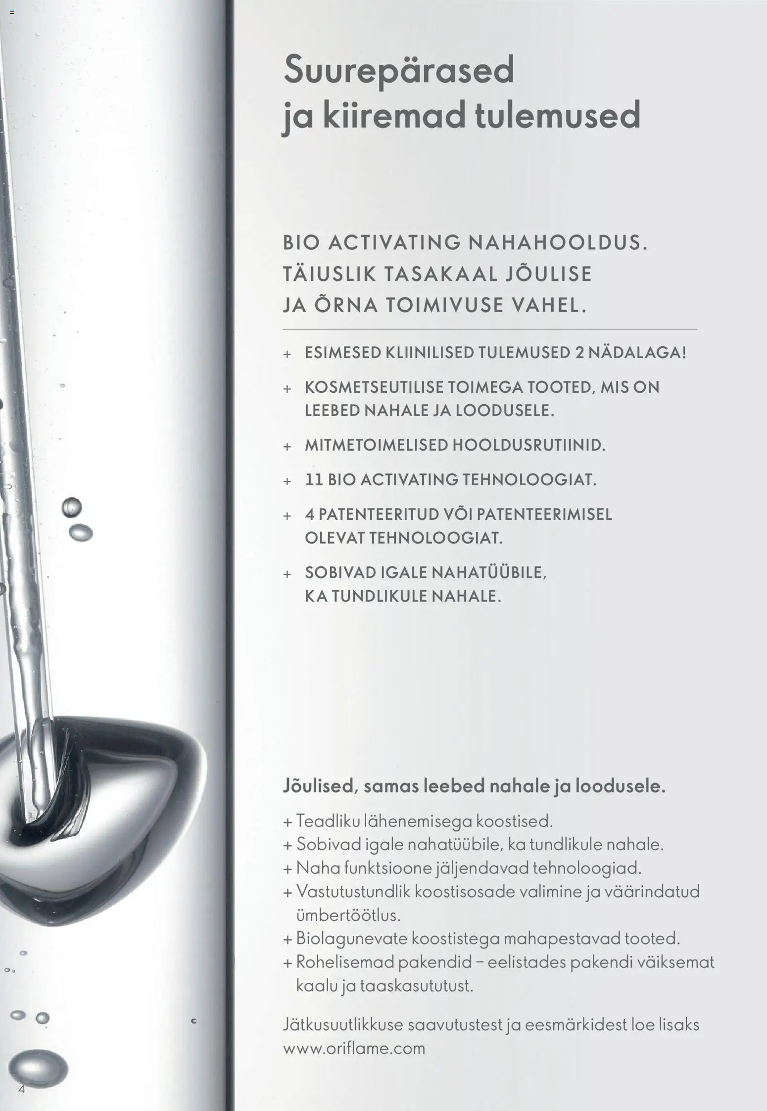 Oriflame Novage+ tootejuht