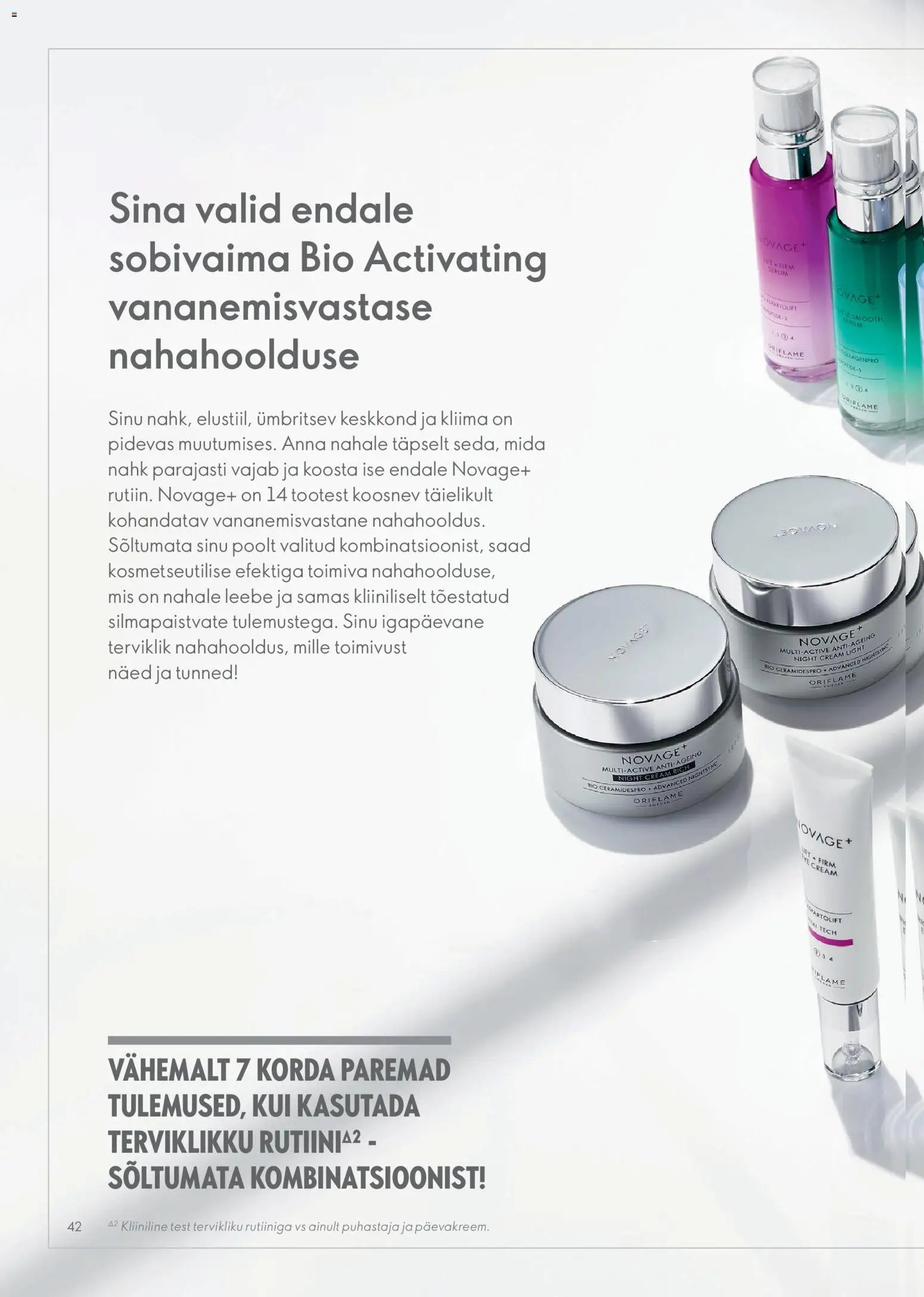 Oriflame Novage+ tootejuht