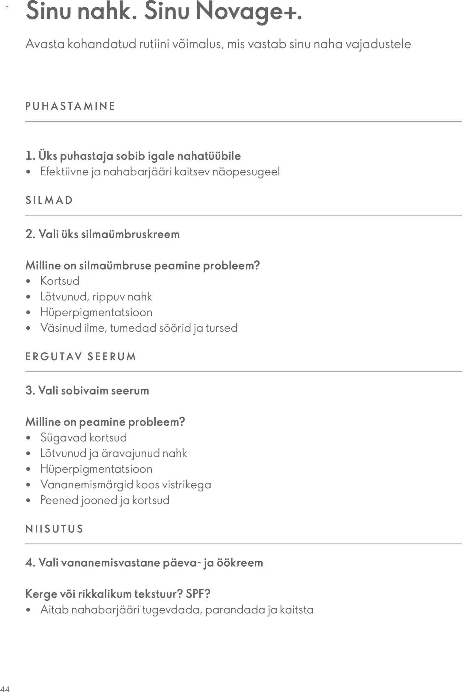 Oriflame Novage+ tootejuht