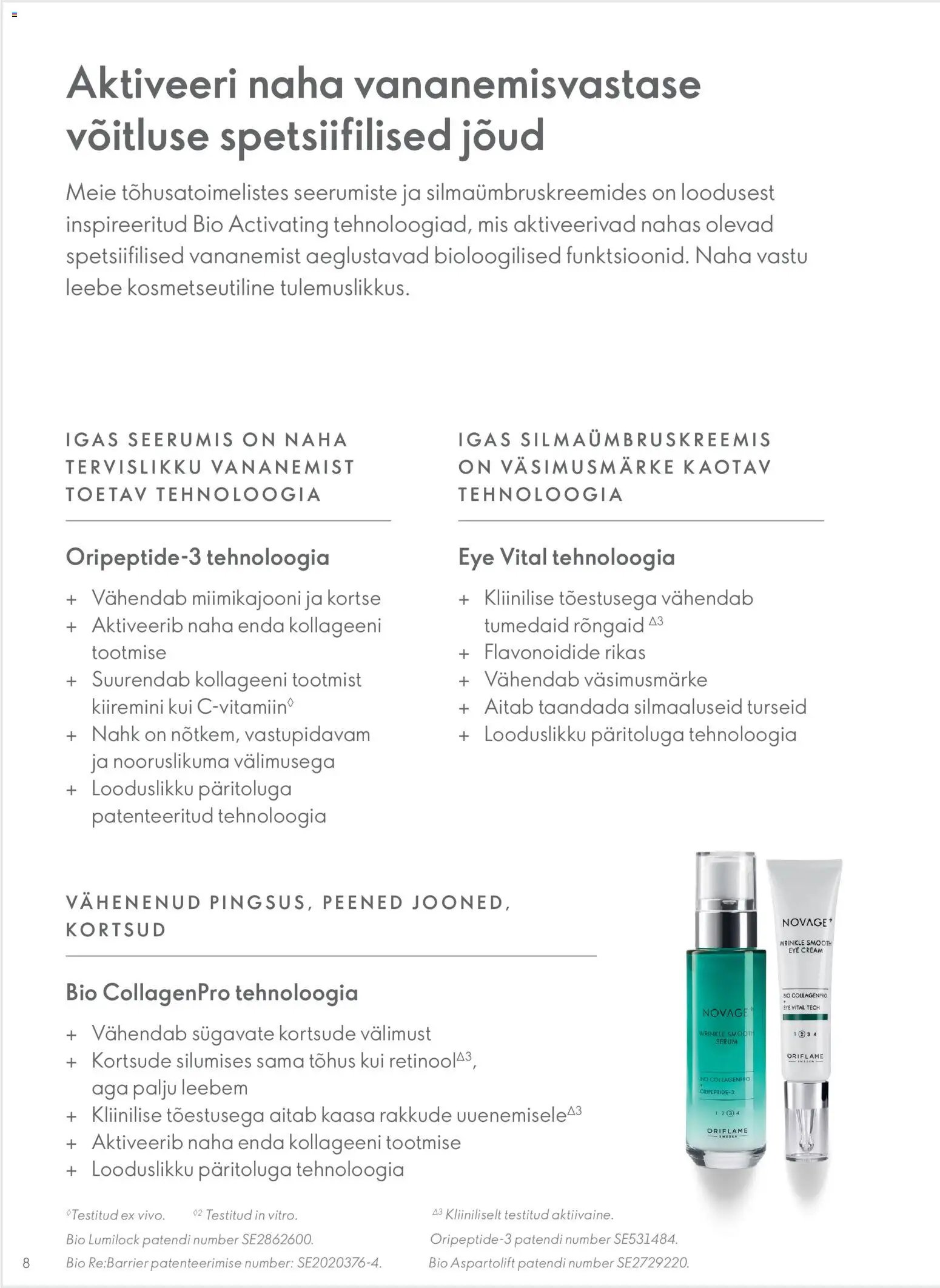 Oriflame Novage+ tootejuht