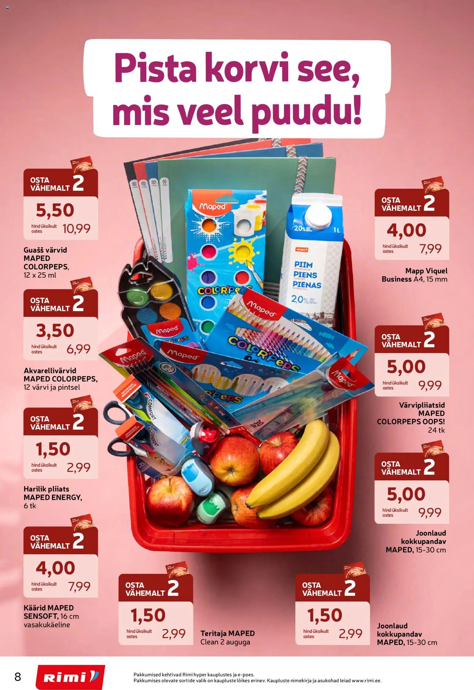Rimi - koolikaupade kataloog