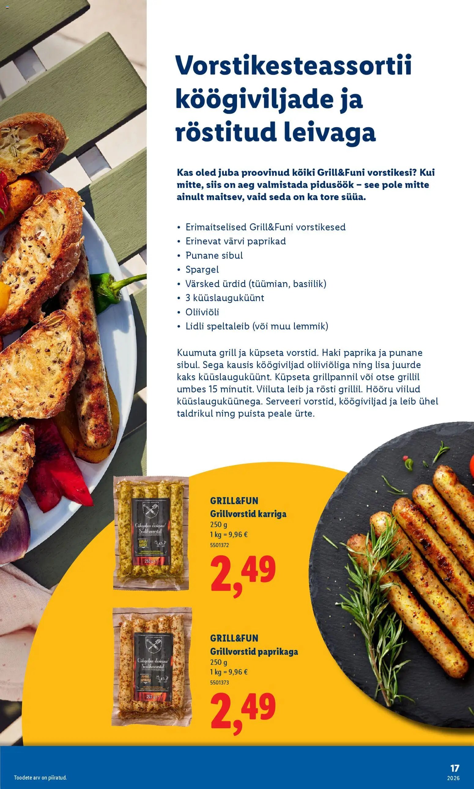 Lidl Grilli kataloog Esmaspaevast