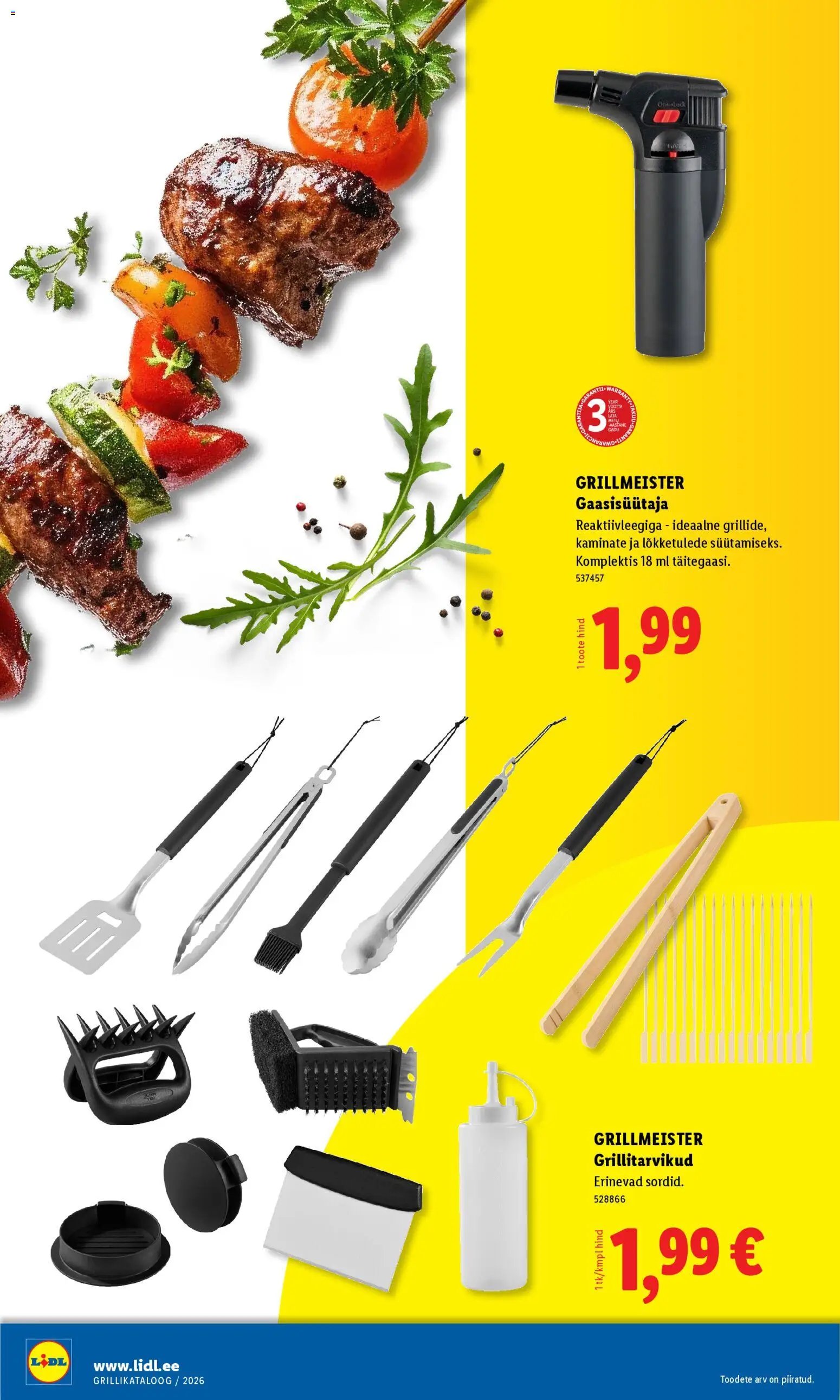 Lidl Grilli kataloog Esmaspaevast