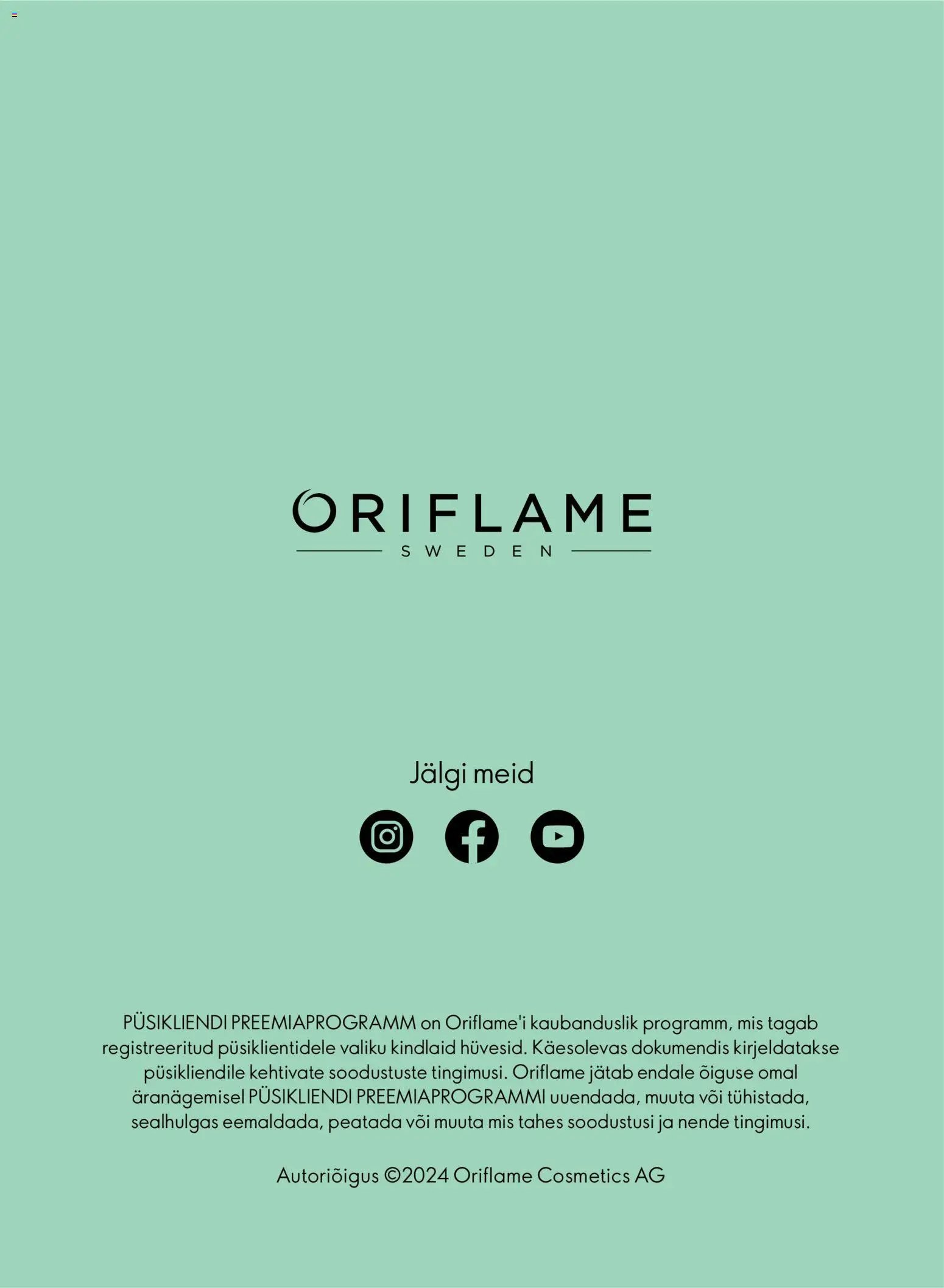 Oriflame Püsikliendi Preemiaplaan