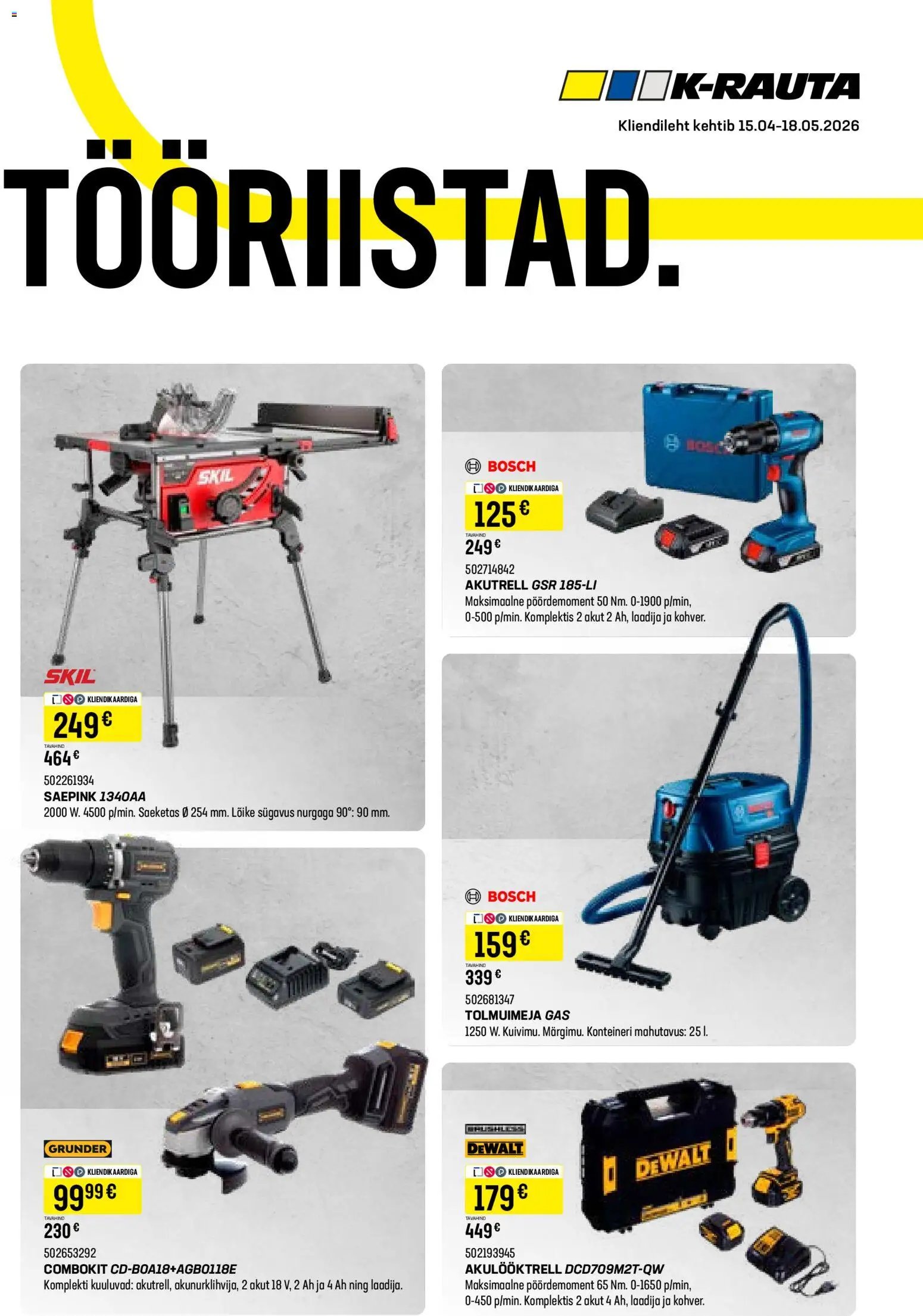 K-Rauta Tööriistakataloog