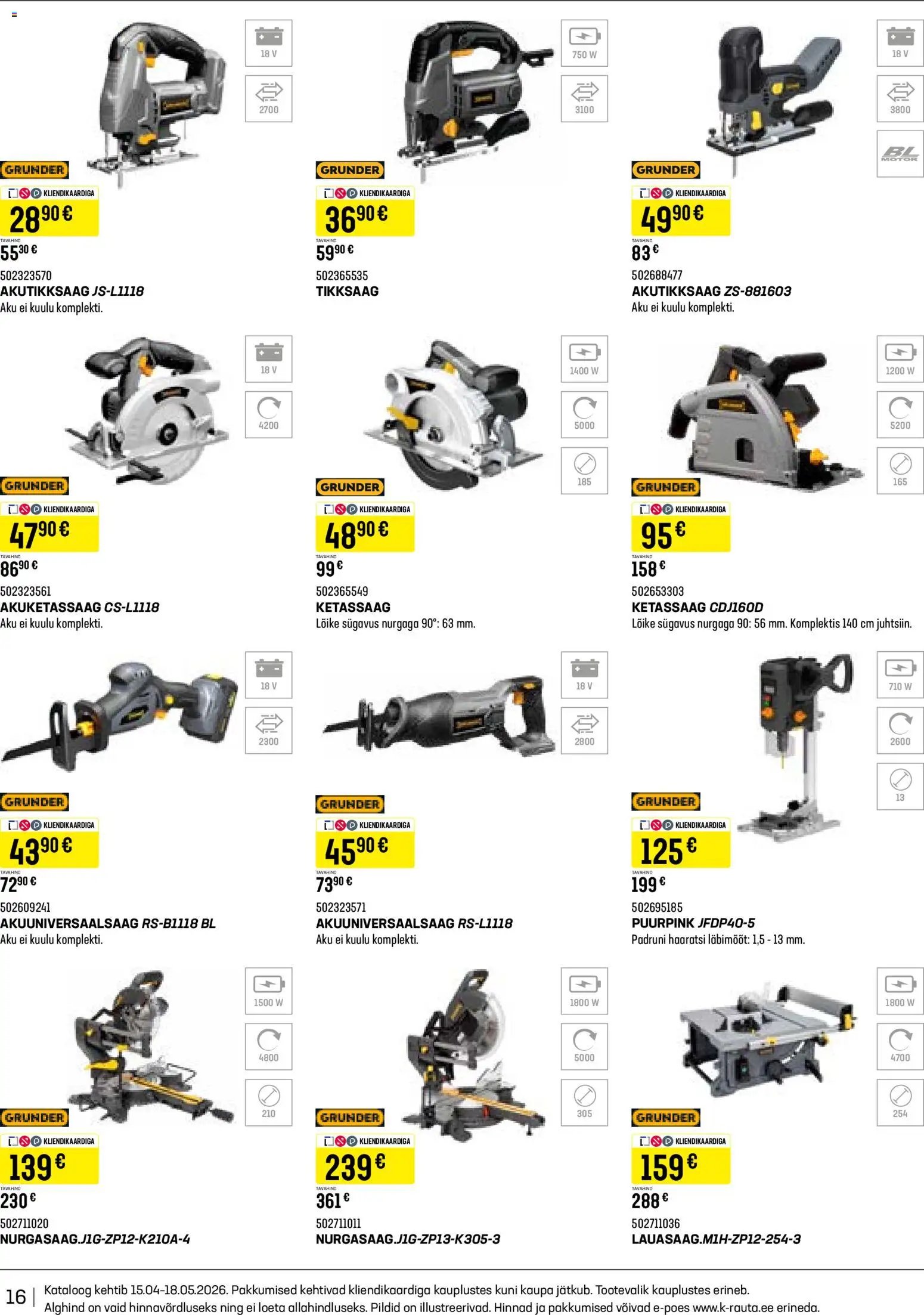 K-Rauta Tööriistakataloog