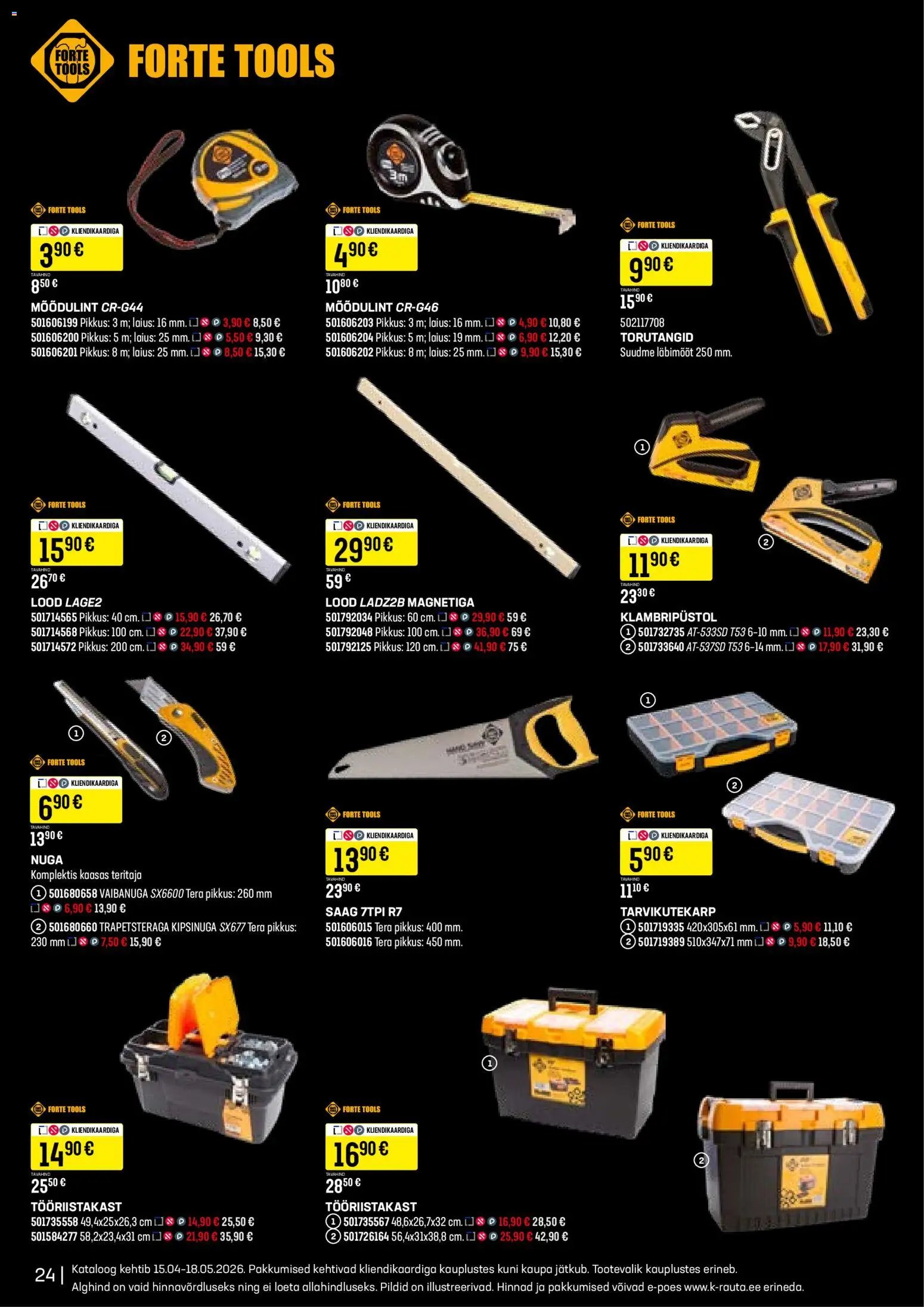 K-Rauta Tööriistakataloog