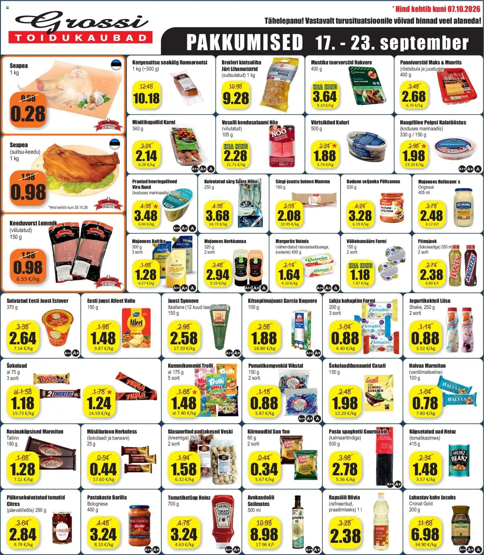 Grossi Toidukaubad Pakkumised