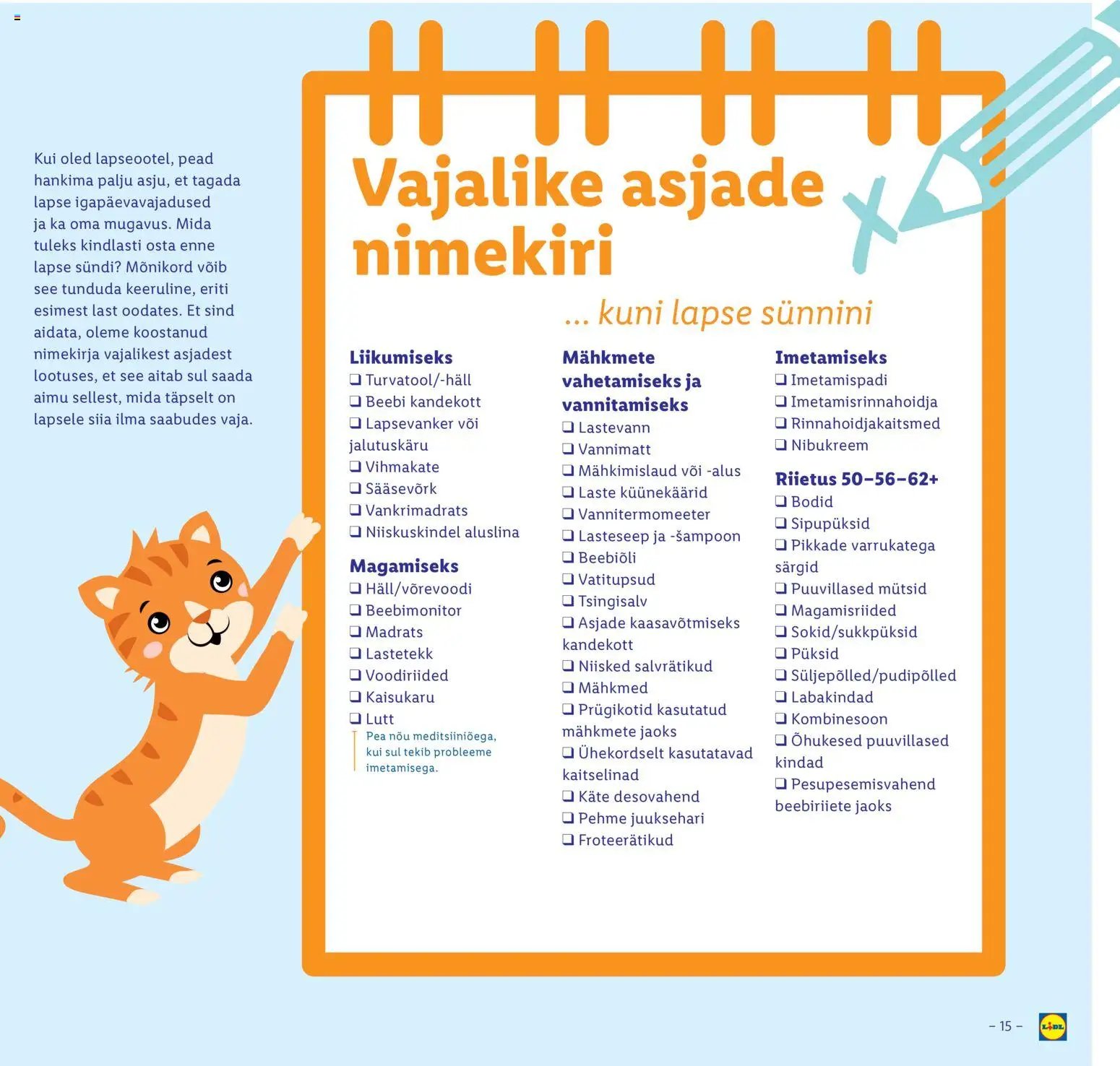 Lidl Kliendileht Lupilu