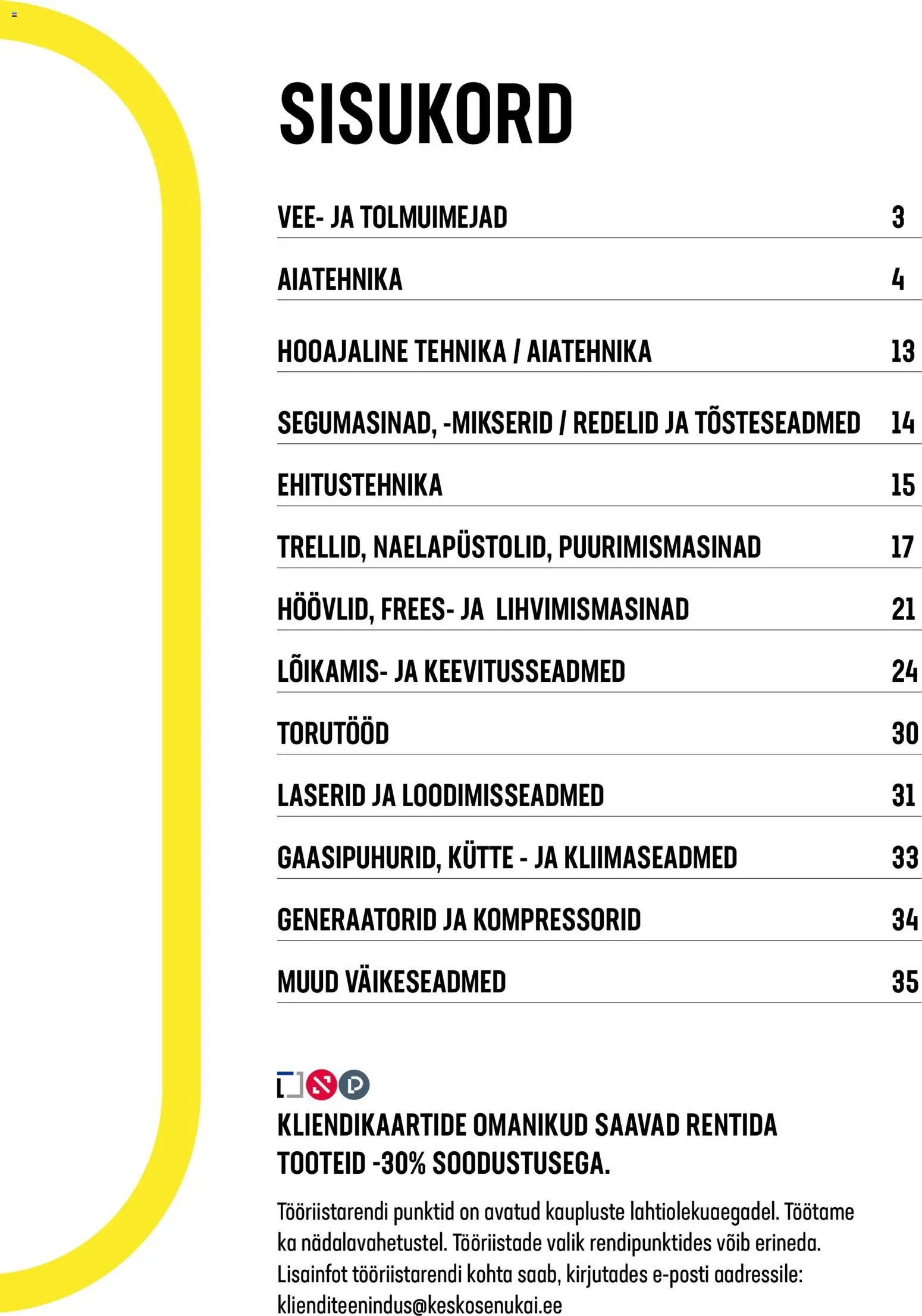 K-Rauta Tööriistarendi kataloog