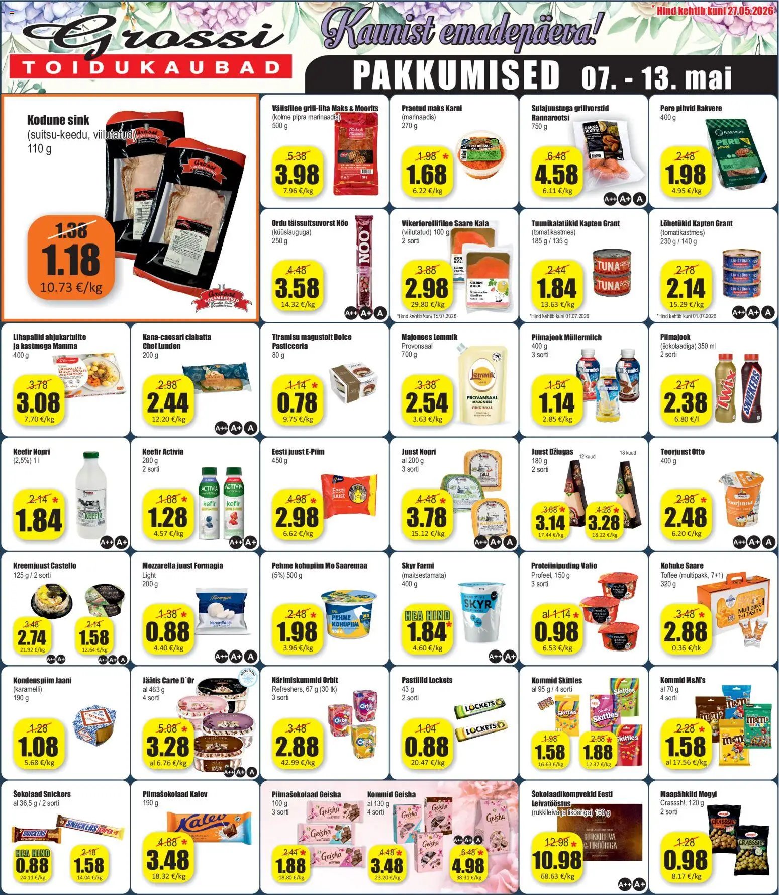 Grossi Toidukaubad Pakkumised