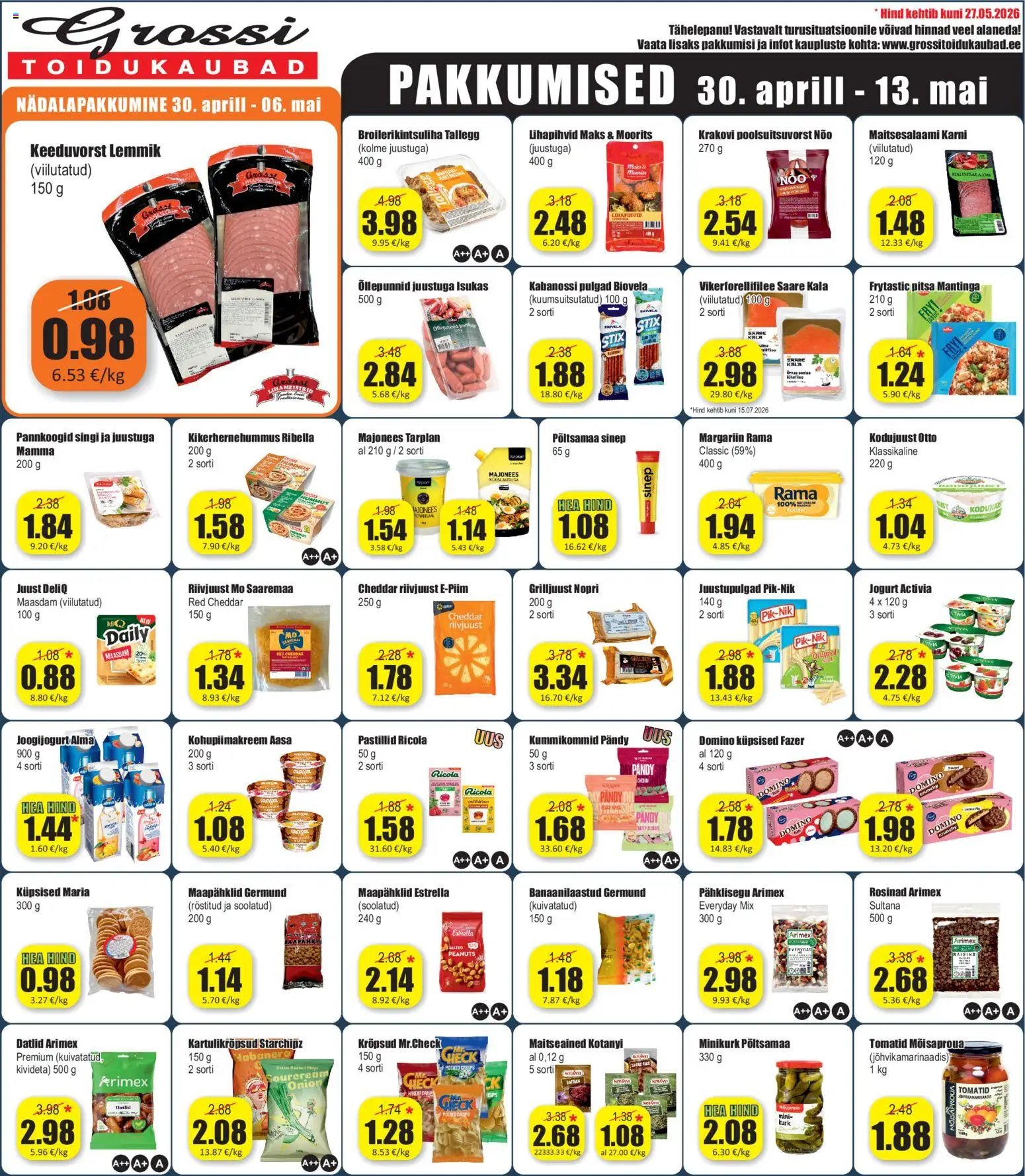 Grossi Toidukaubad Pakkumised