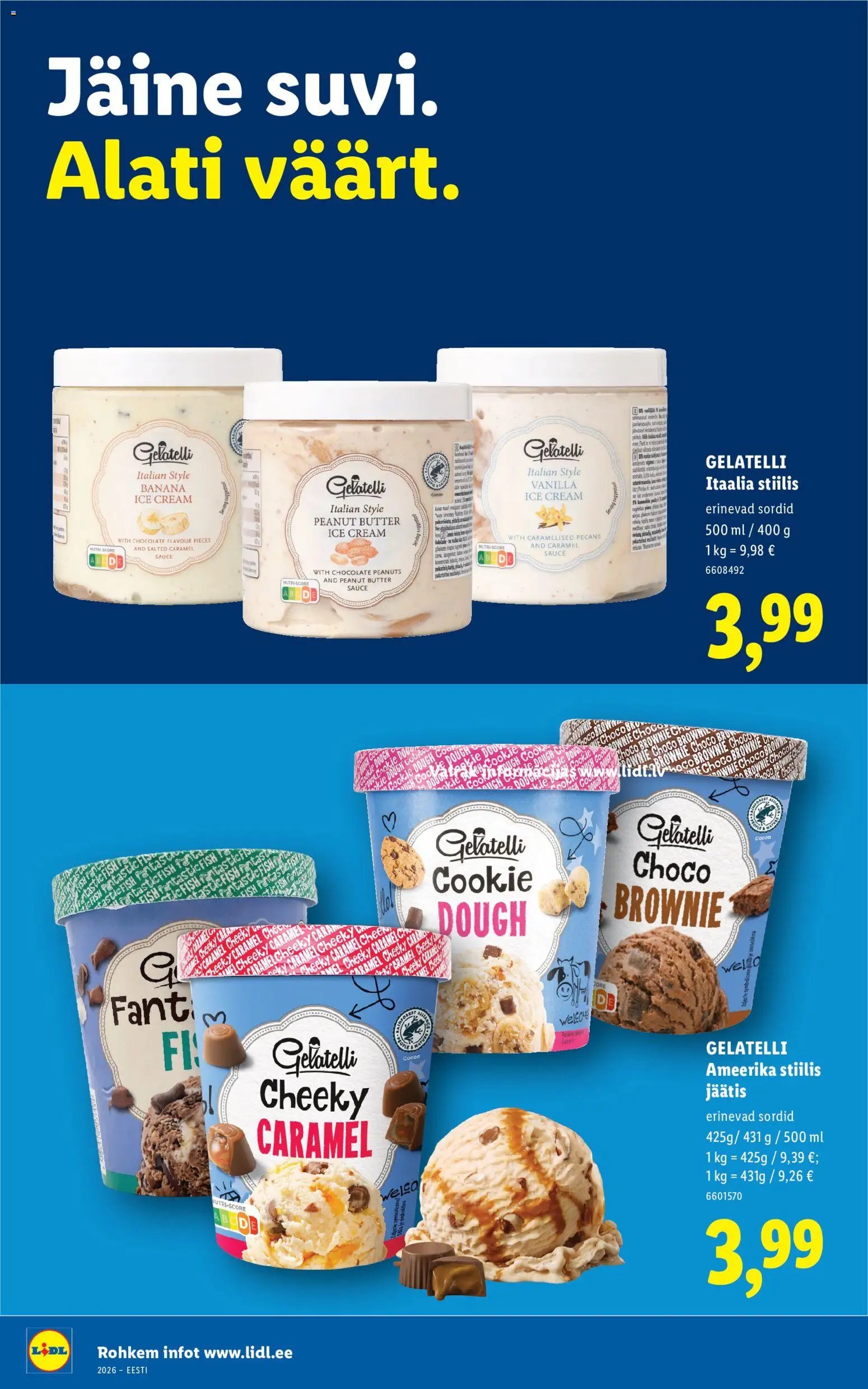 Lidl Jäätise kataloog