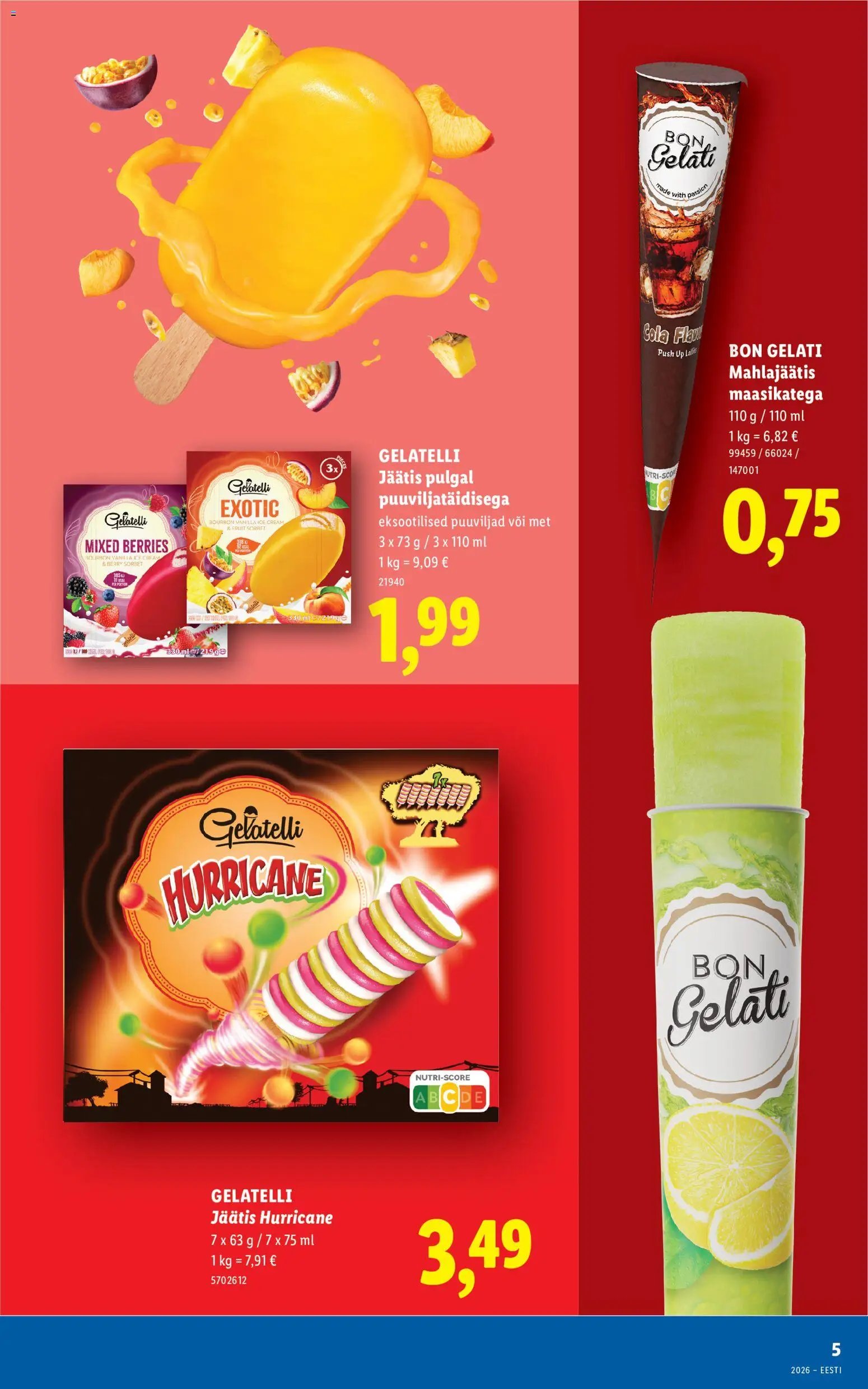 Lidl Jäätise kataloog