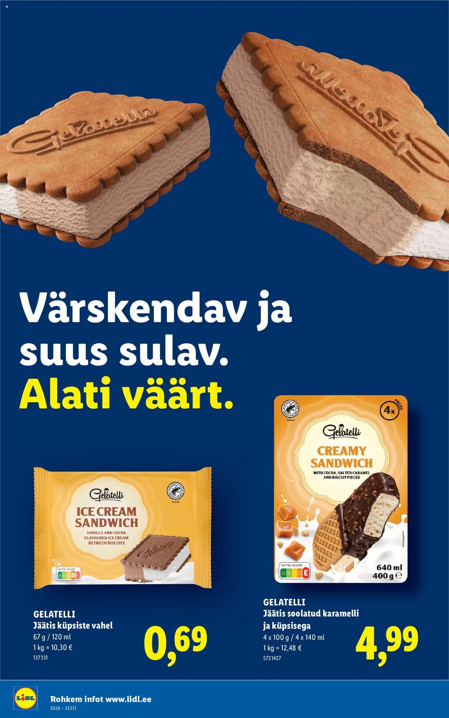 Lidl Jäätise kataloog