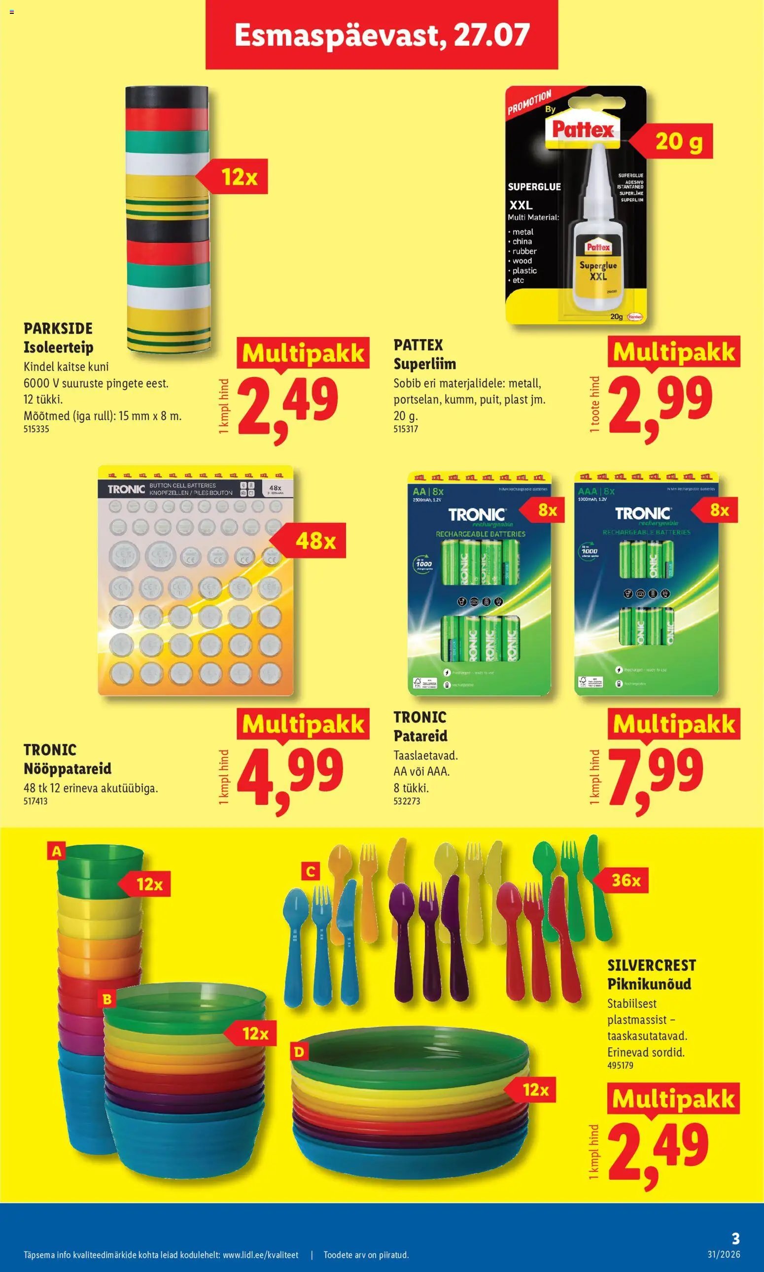 Lidl Tööstuskaupade pakkumised