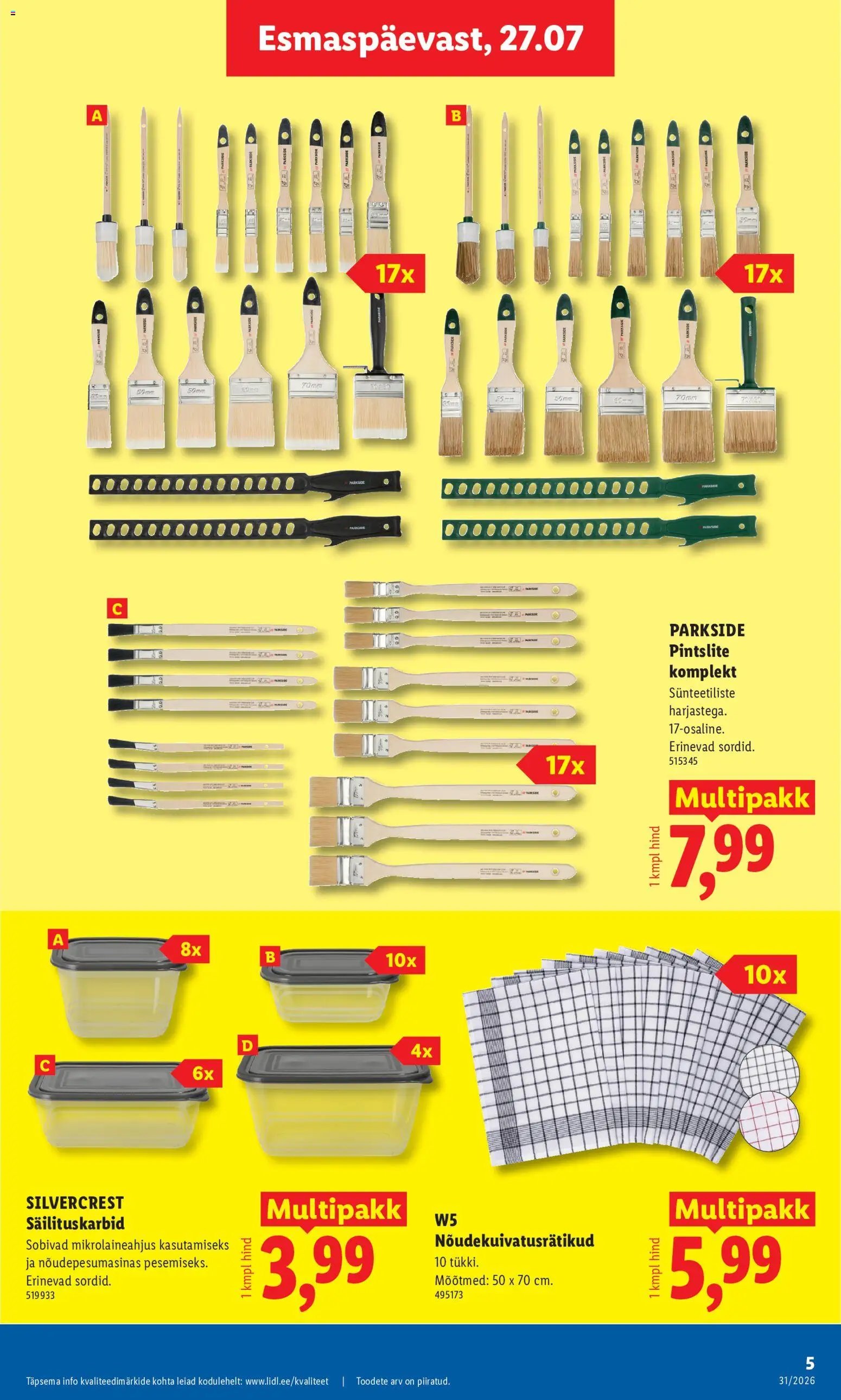 Lidl Tööstuskaupade pakkumised