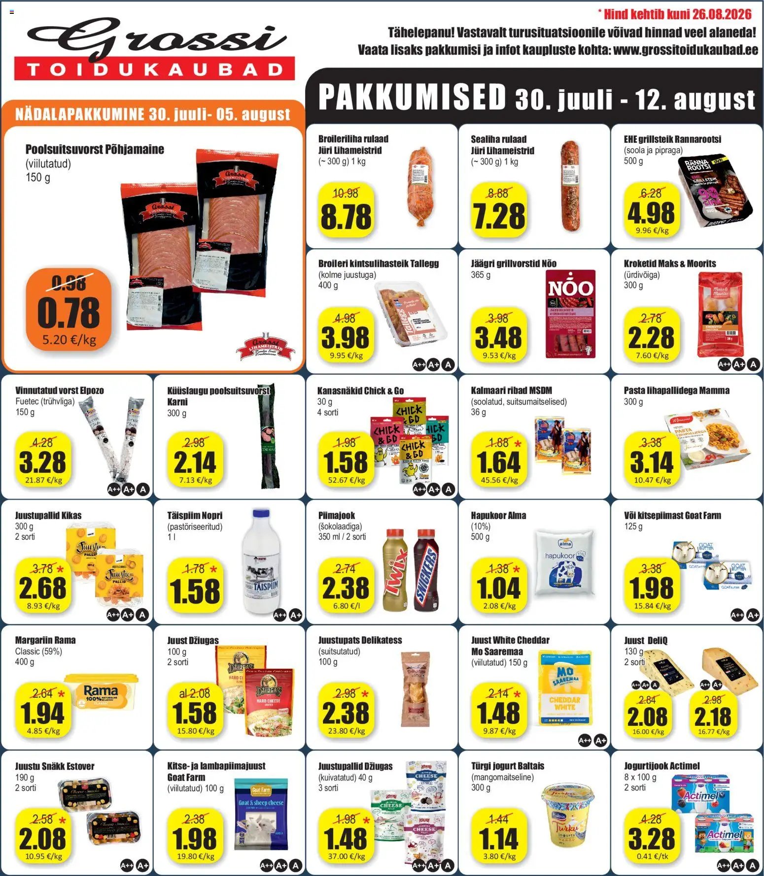 Grossi Toidukaubad Pakkumised