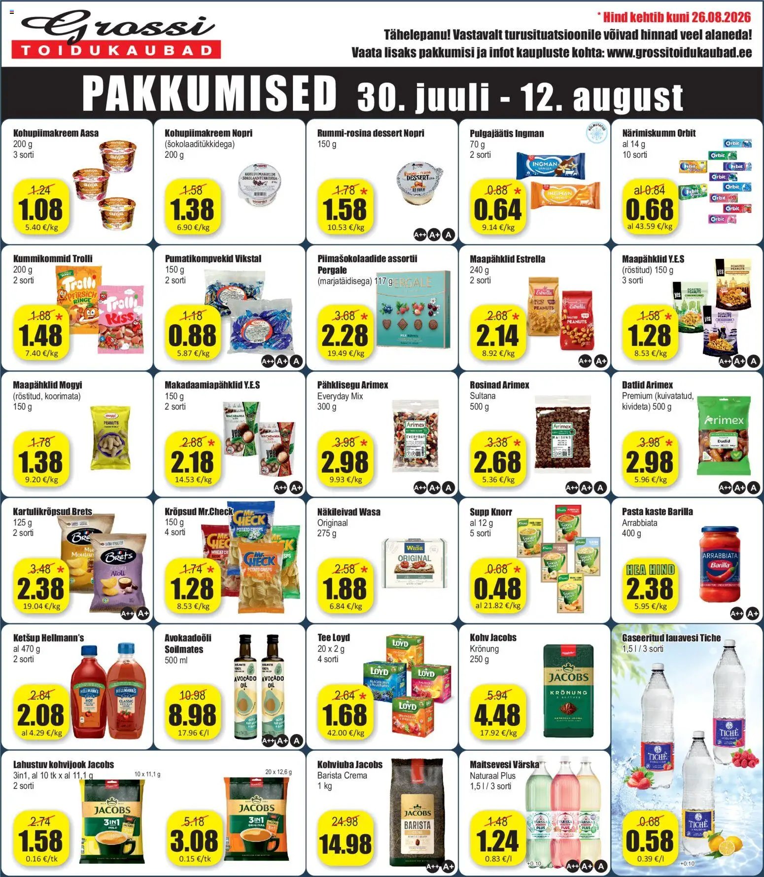 Grossi Toidukaubad Pakkumised