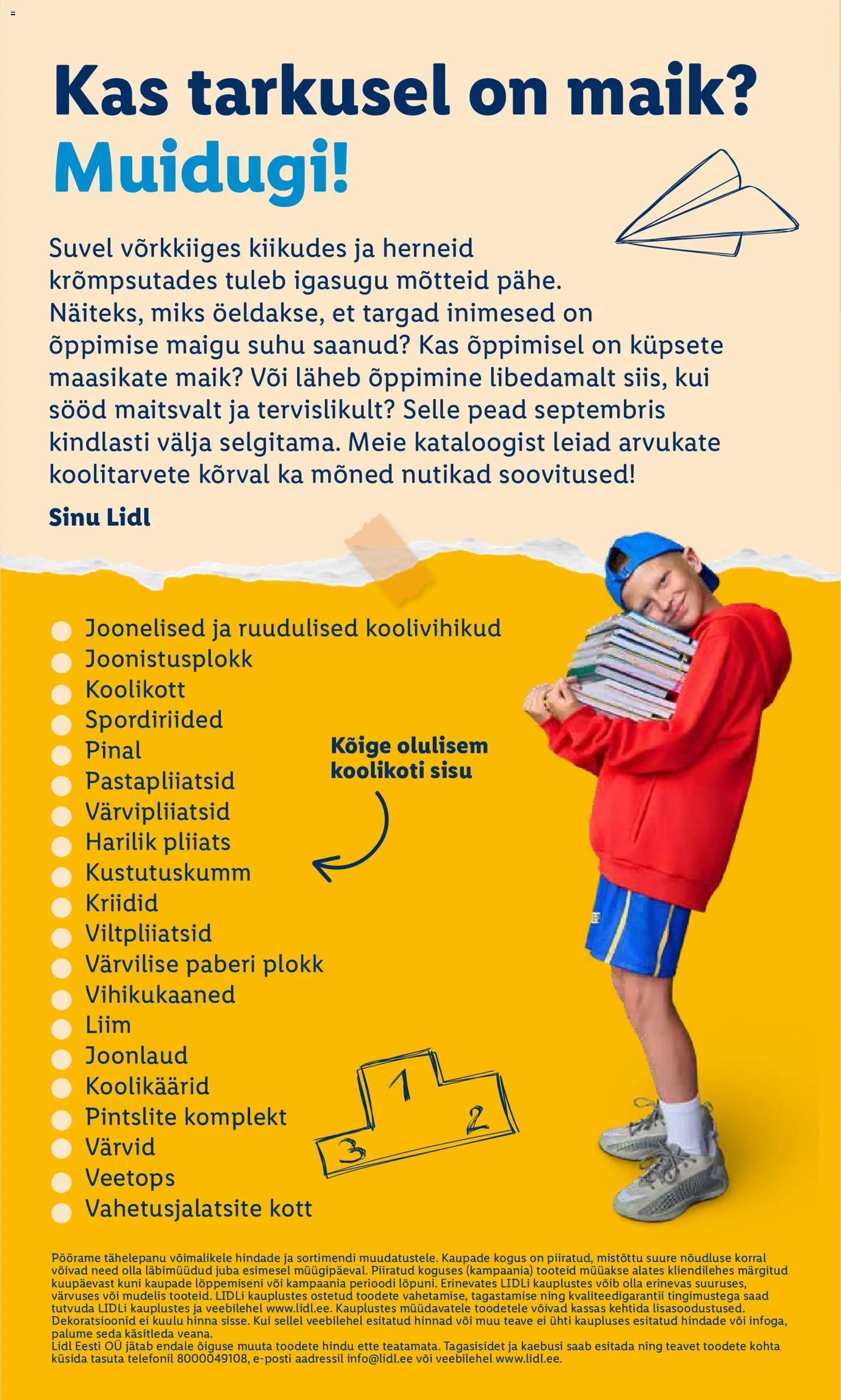 Lidl Koolitarvete kataloog 2026