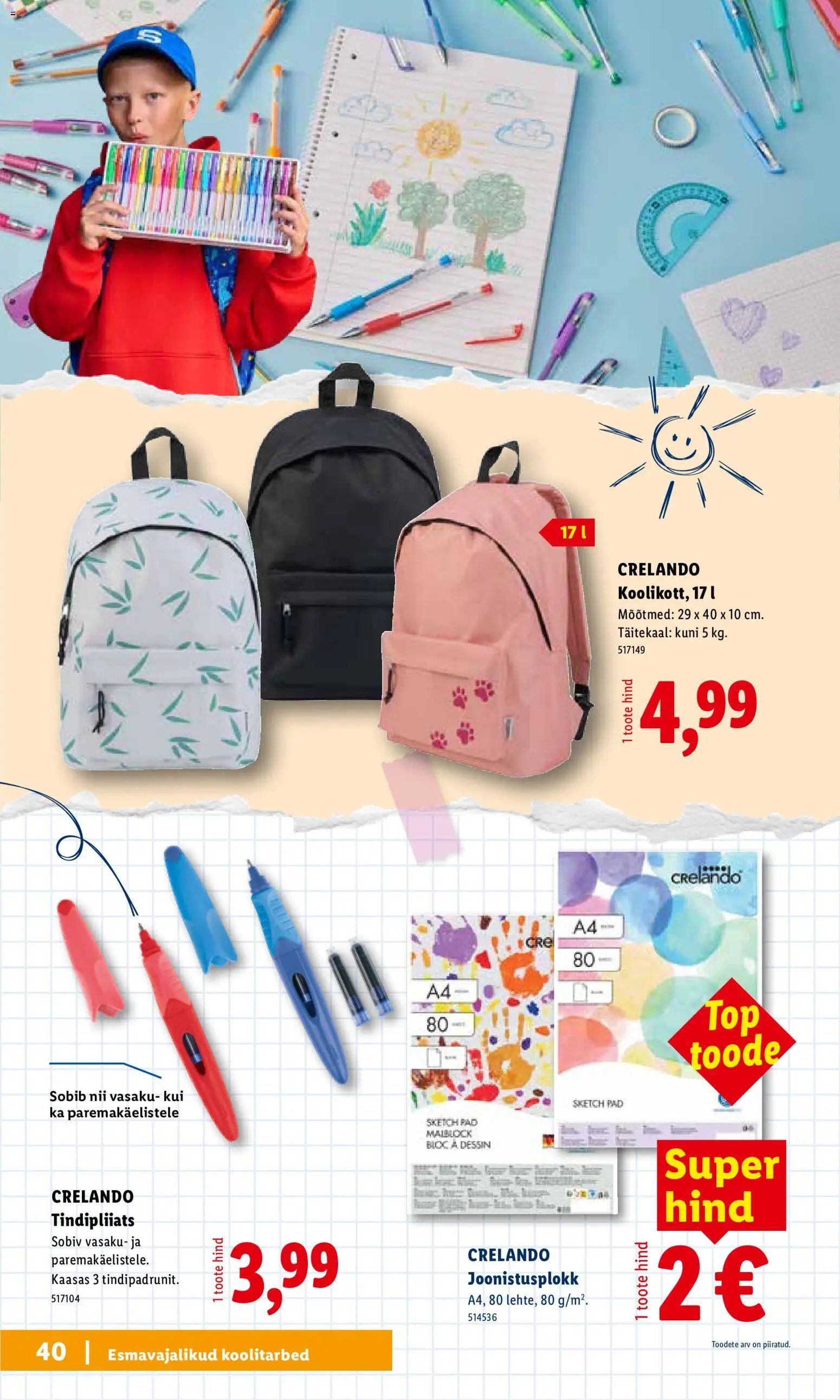 Lidl Koolitarvete kataloog 2026