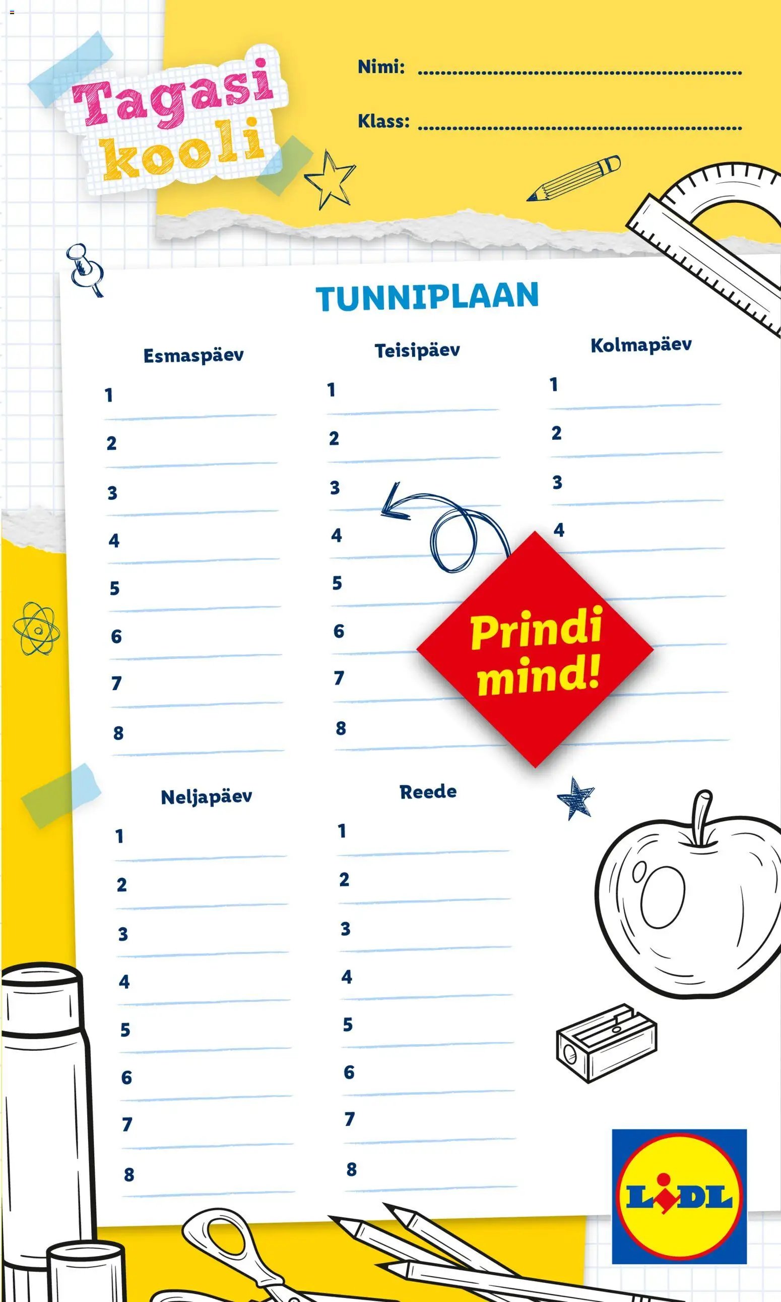 Lidl Koolitarvete kataloog 2026