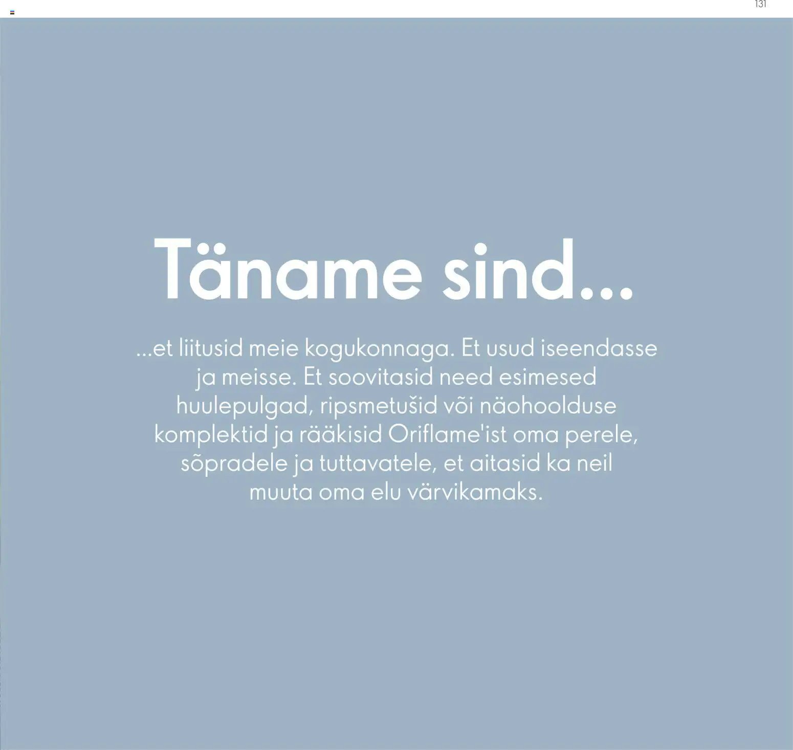 Oriflame Brändi Partneri Preemiaplaan
