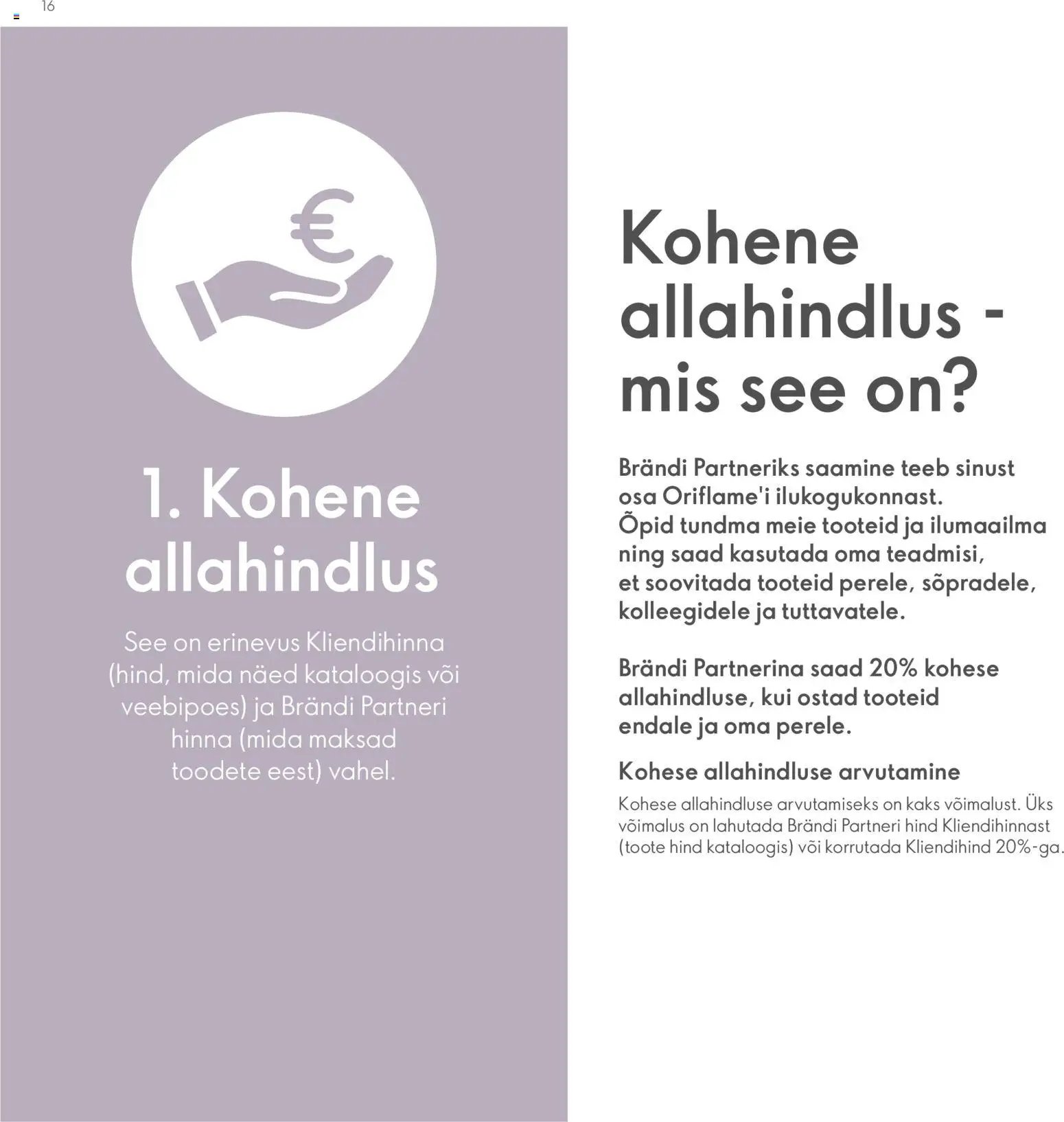 Oriflame Brändi Partneri Preemiaplaan
