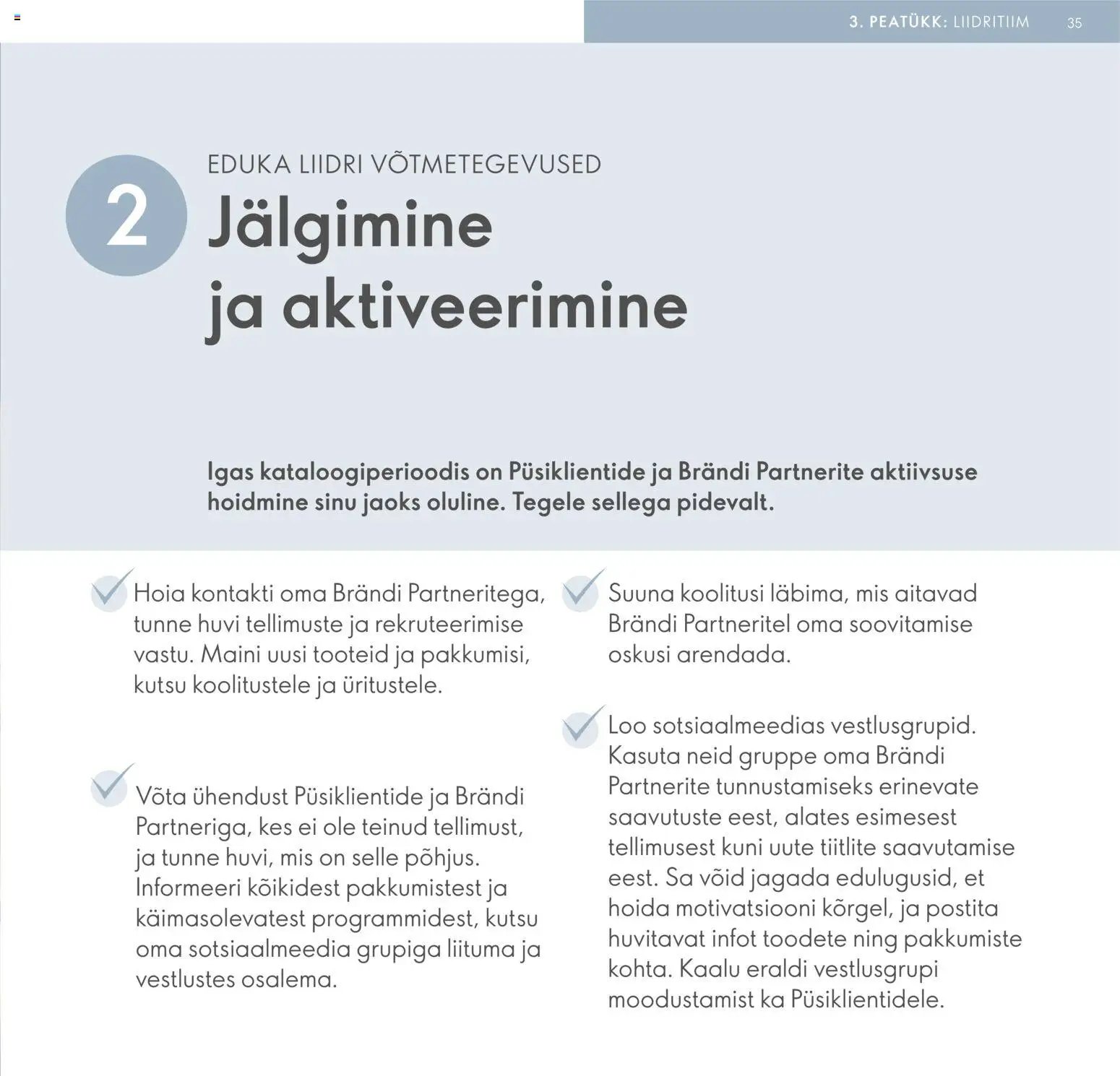 Oriflame Brändi Partneri Preemiaplaan
