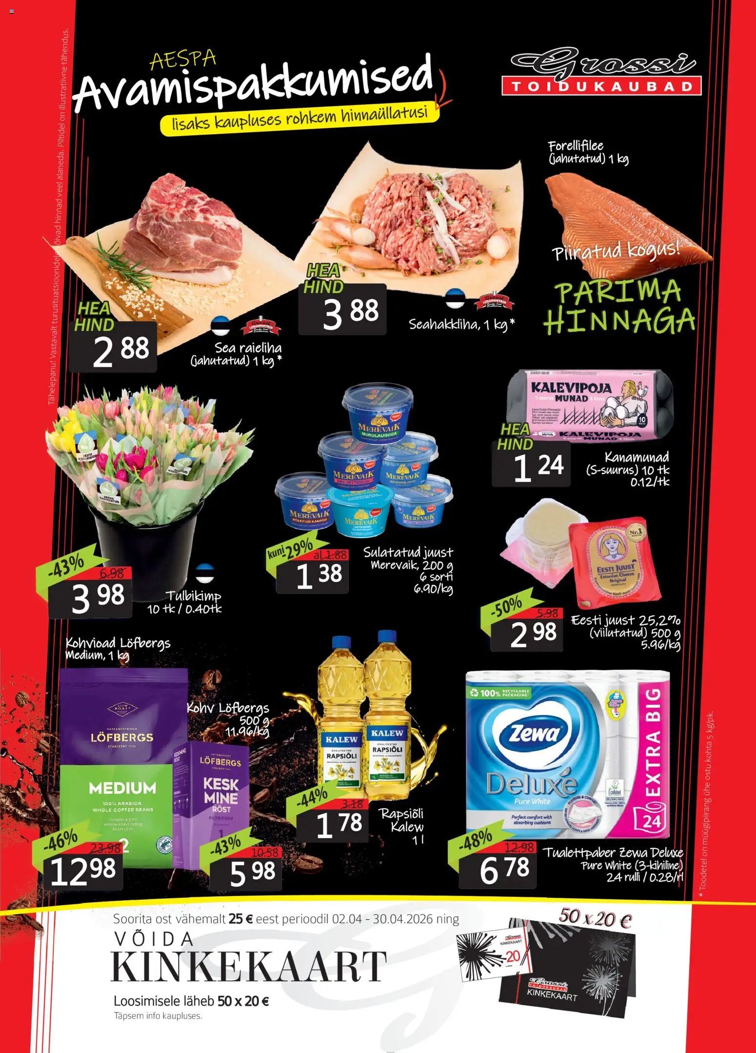 Grossi Toidukaubad Avamispakkumised Aespa