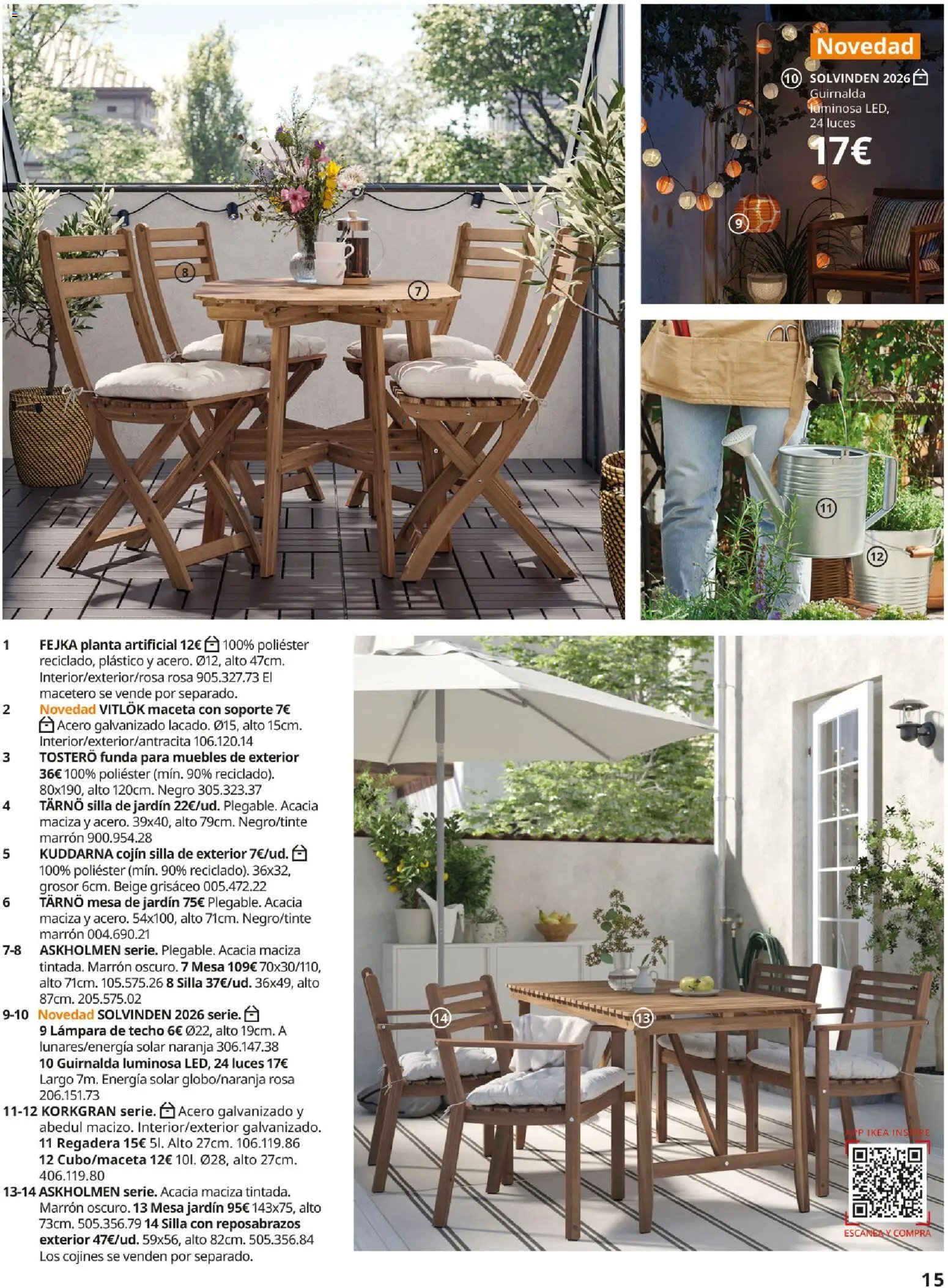 Catálogo IKEA Muebles de exterior